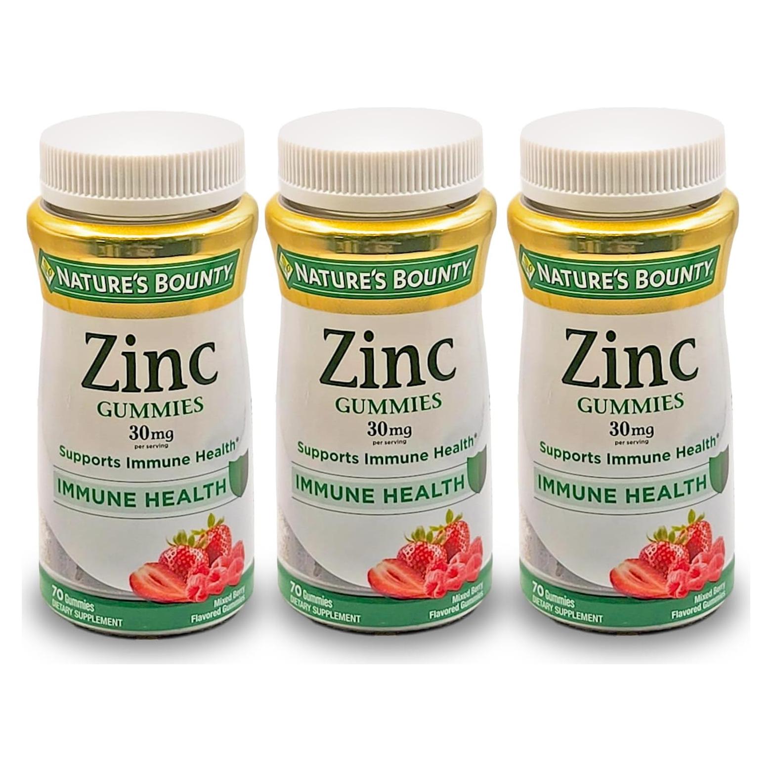 Gomitas de Zinc Nature's Bounty 210 unidades Sabor Frutas