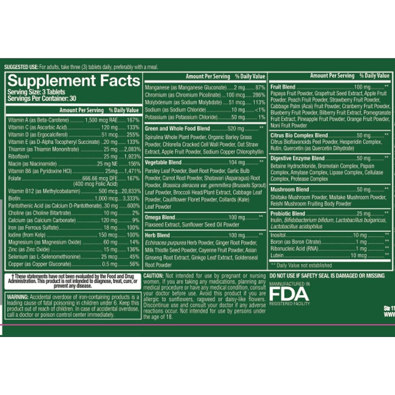 Multivitamina Integral Whole Nature 2 Unidades - Vegana y Natural