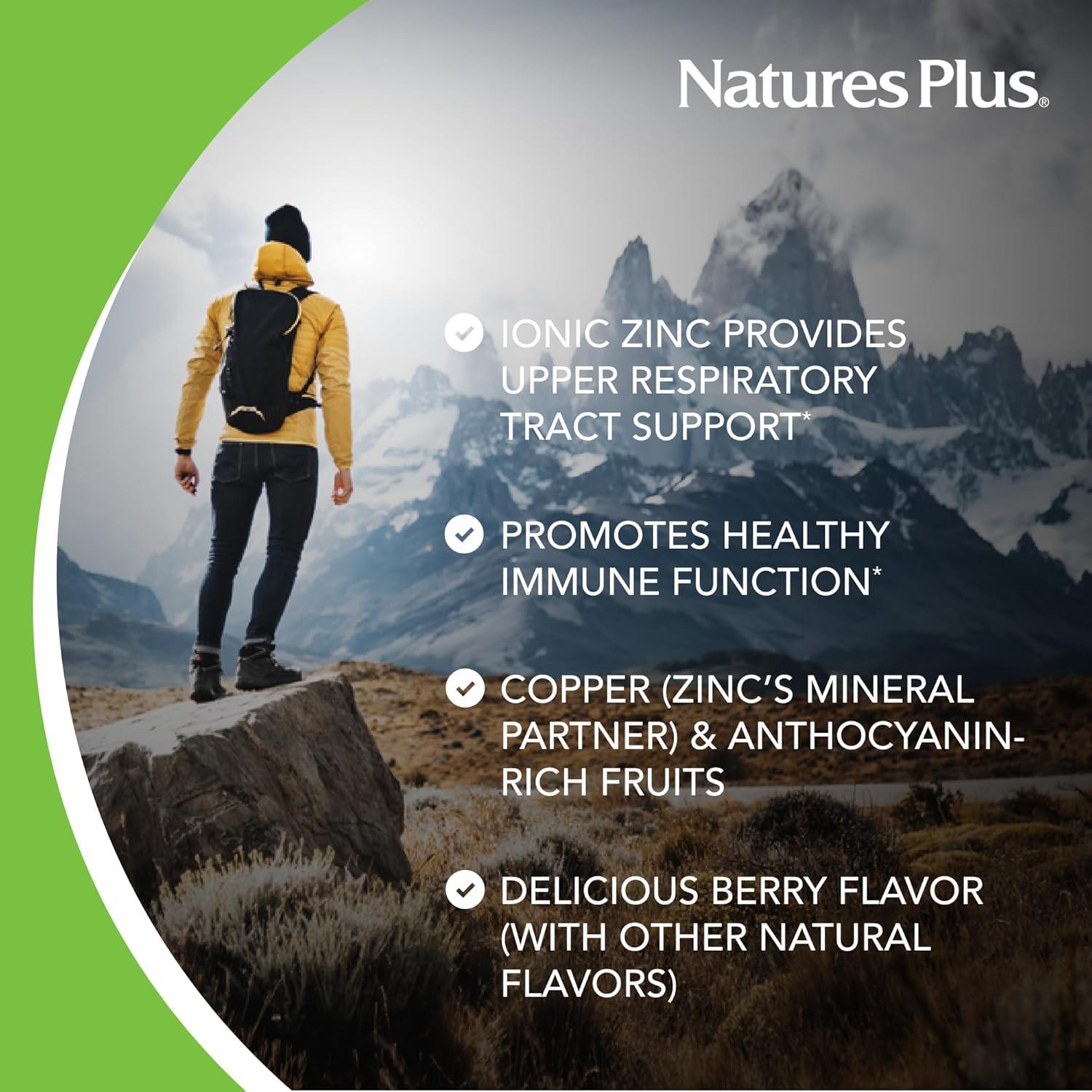 Pastillas de Zinc Inmunológico NaturesPlus 60 Unidades - Vegano