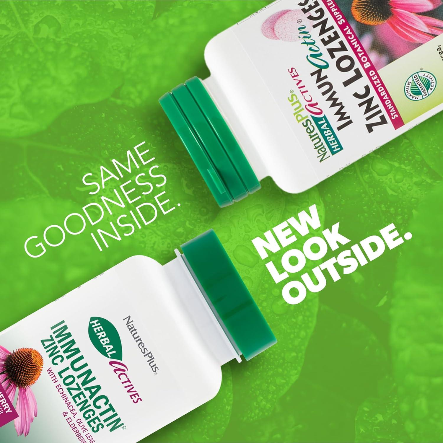 Pastillas de Zinc NaturesPlus Herbal Actives 10 mg 60 Veganas