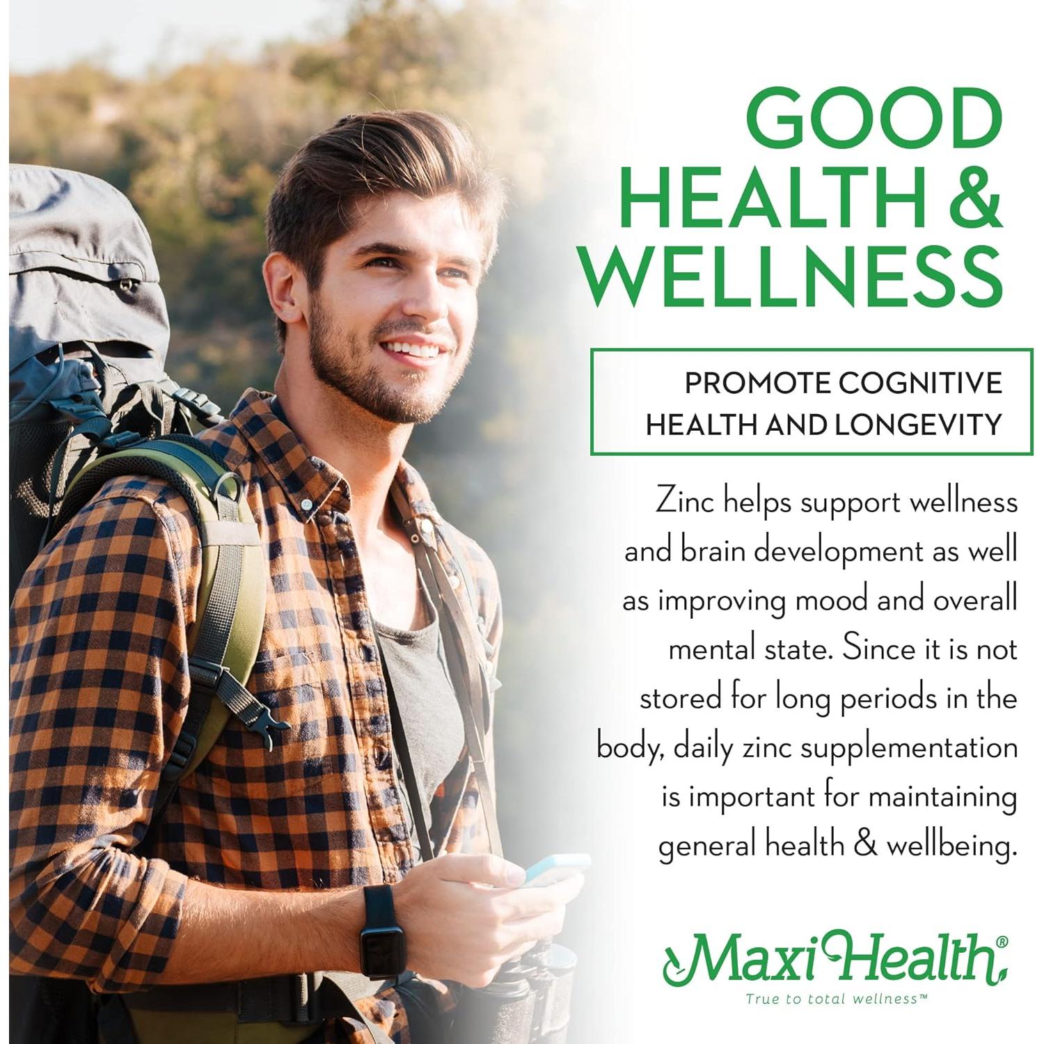 Pastillas de Zinc Maxi Salud 10mg con Vitamina C Sabor Cereza 60u