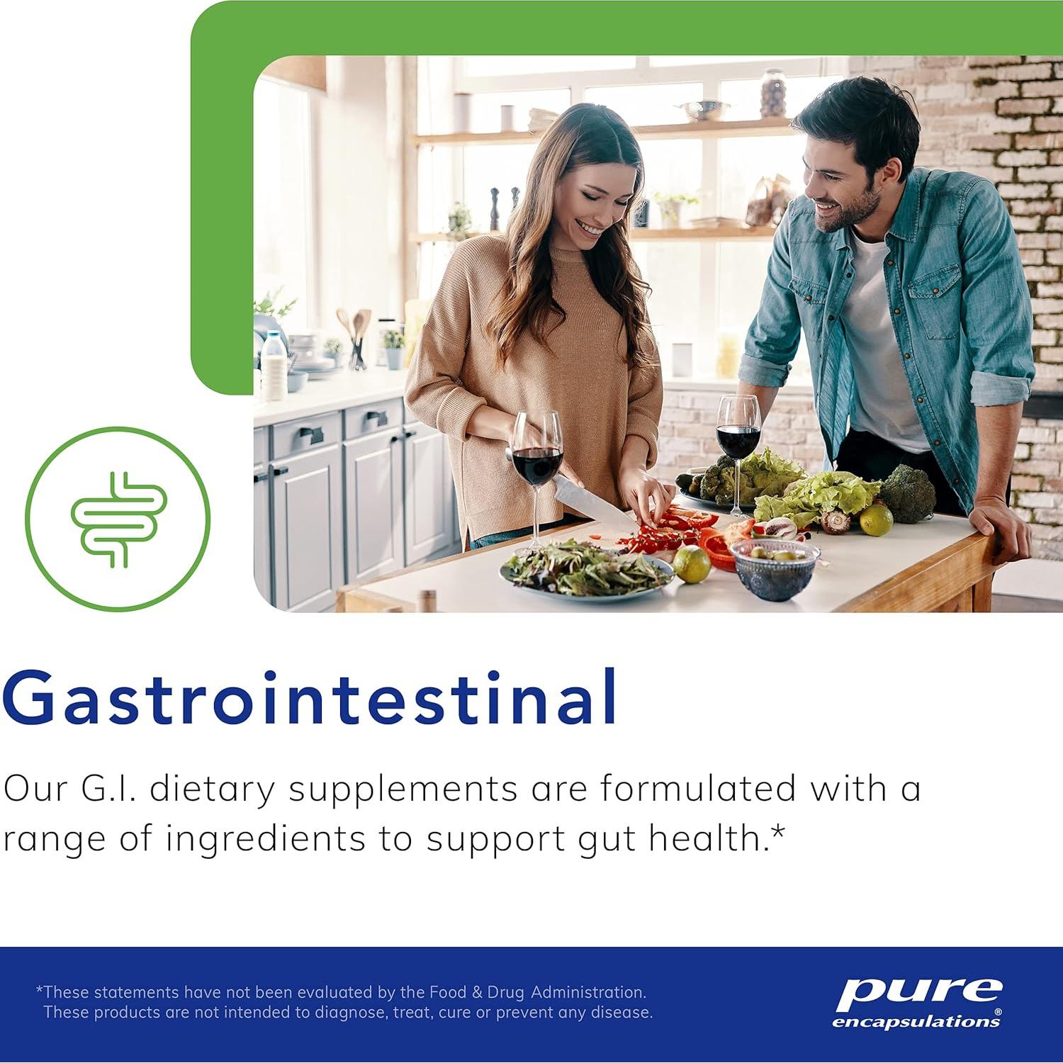 Suplemento Digestivo DGL Plus Pure Encapsulations 60 Cápsulas