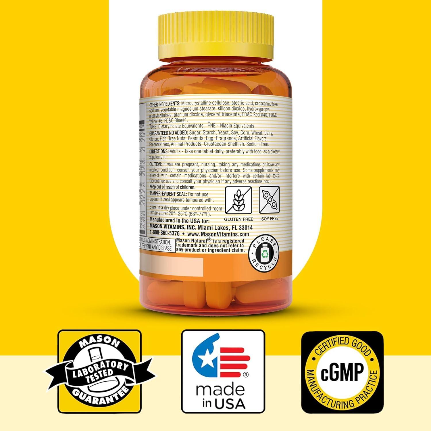 Suplemento Complejo B Mason Natural 180 Tabletas Antioxidantes