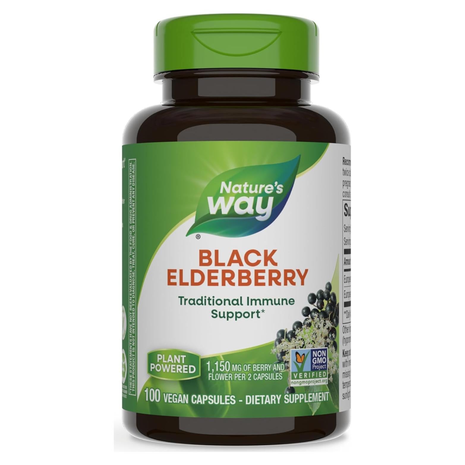 Suplemento de Saúco Negro Nature's Way 100 Cápsulas 100g