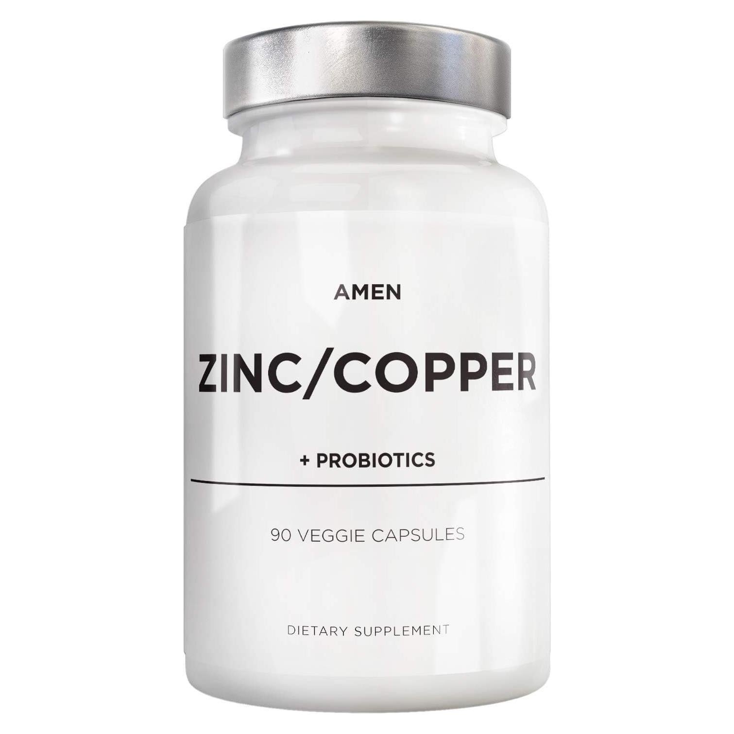 Suplemento de Zinc y Cobre Amen + Probioticos 90 Cápsulas