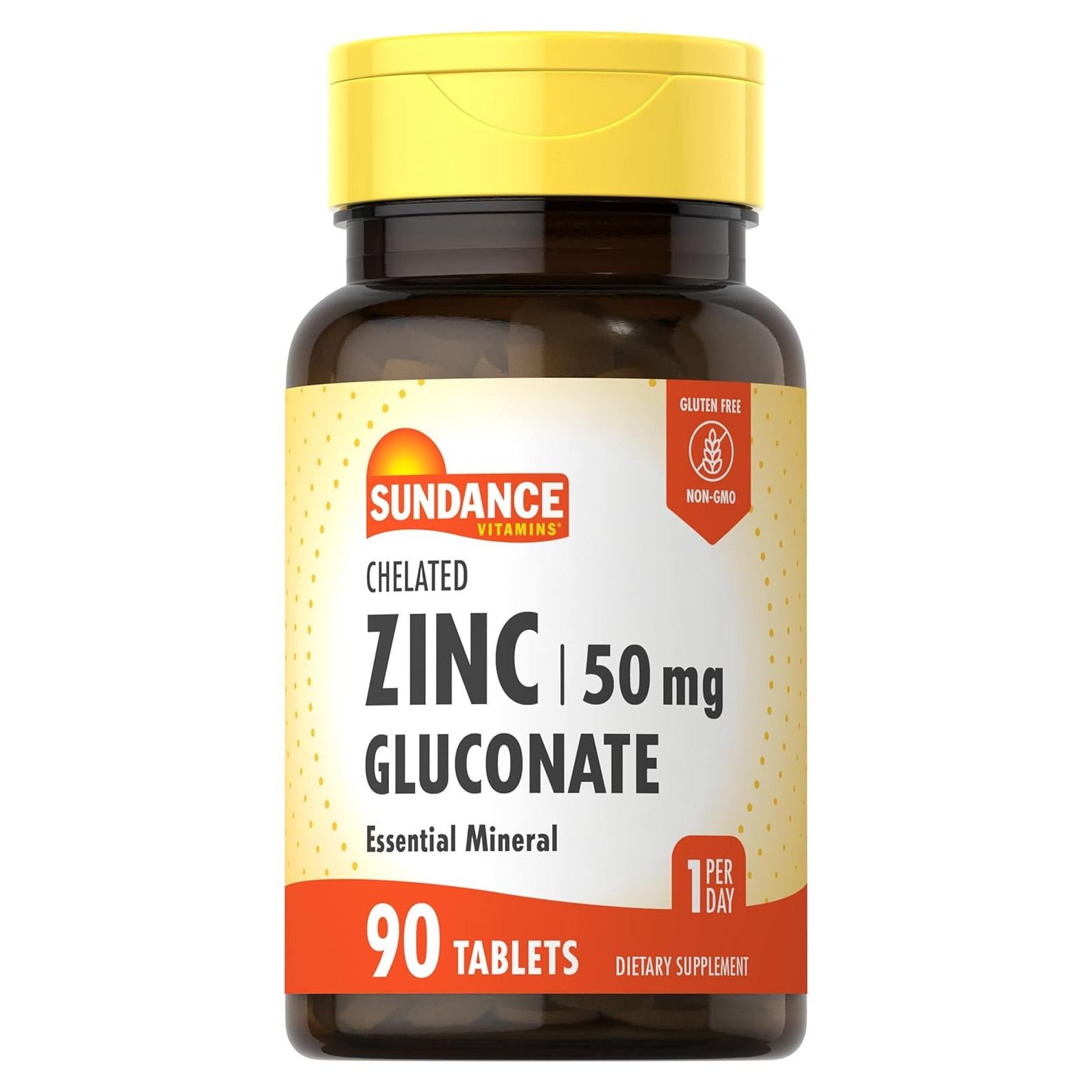 Sundance Gluconato de Zinc 50mg - 90 Tabletas Vegetariano