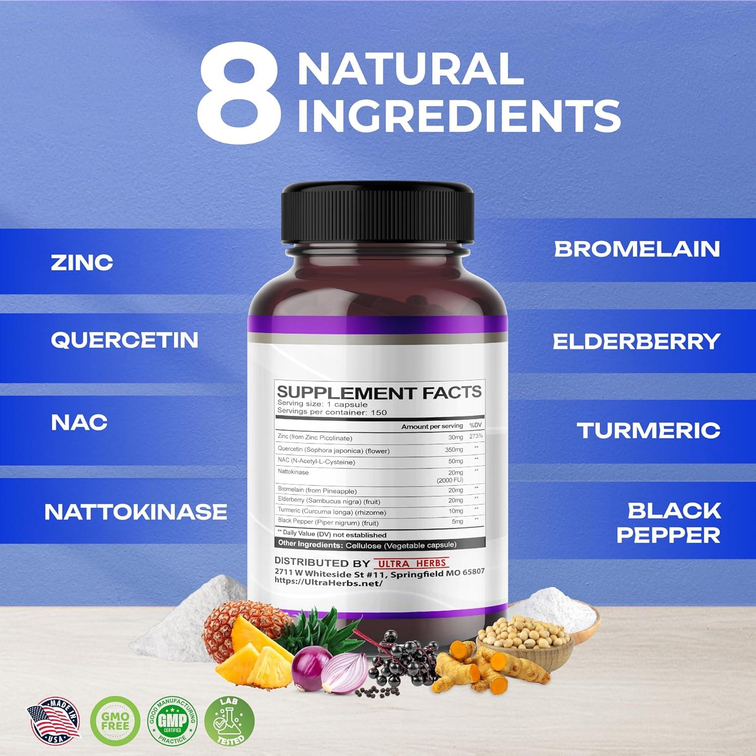 Suplemento Quercetina Ultra Herbs 150 Cápsulas Antioxidante