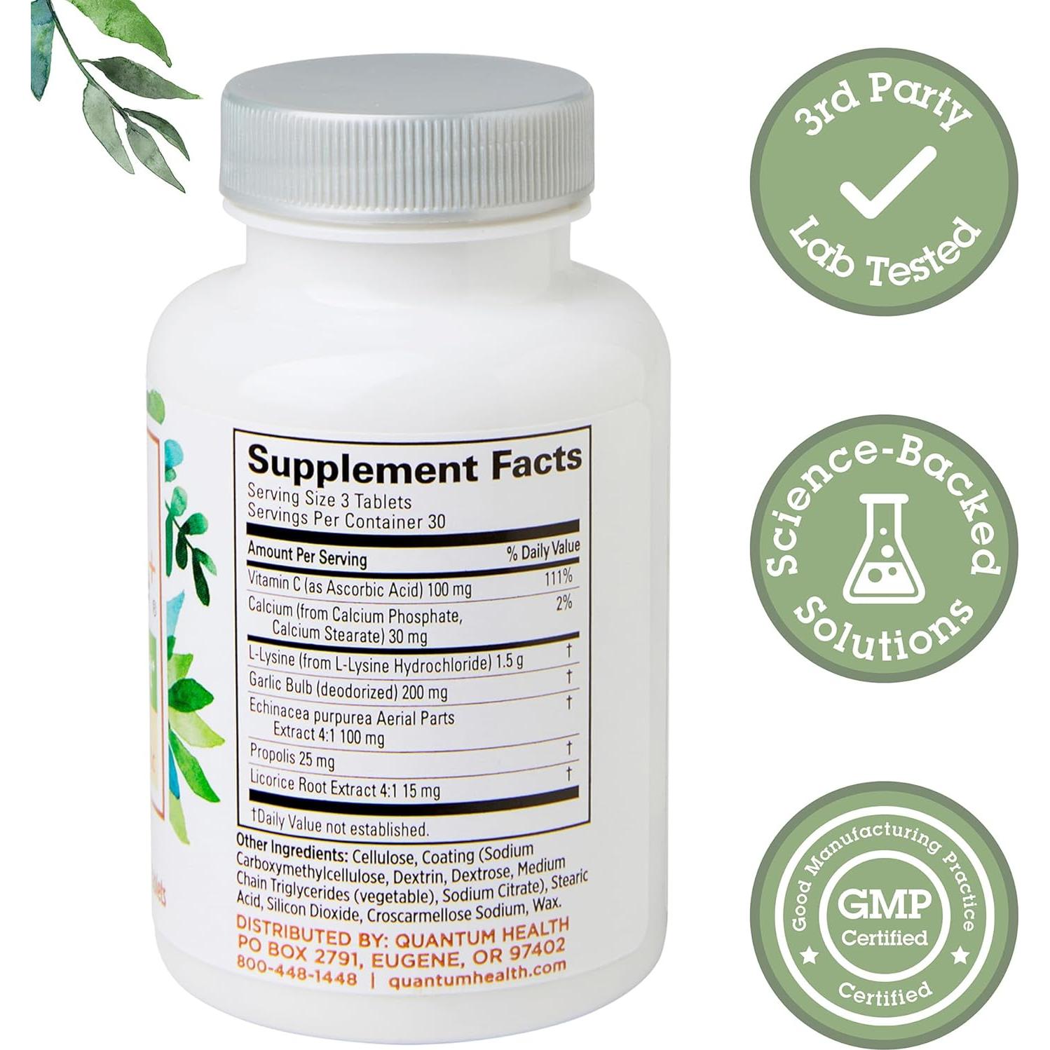 Quantum Super Lysine+ 90 Tabletas - Soporte Inmunológico