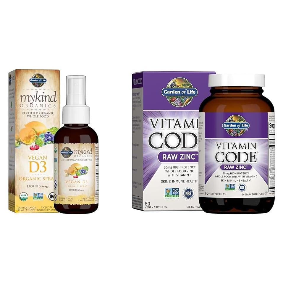 Spray Vegano Vitamina D3 1000 UI + Zinc 30mg Garden of Life