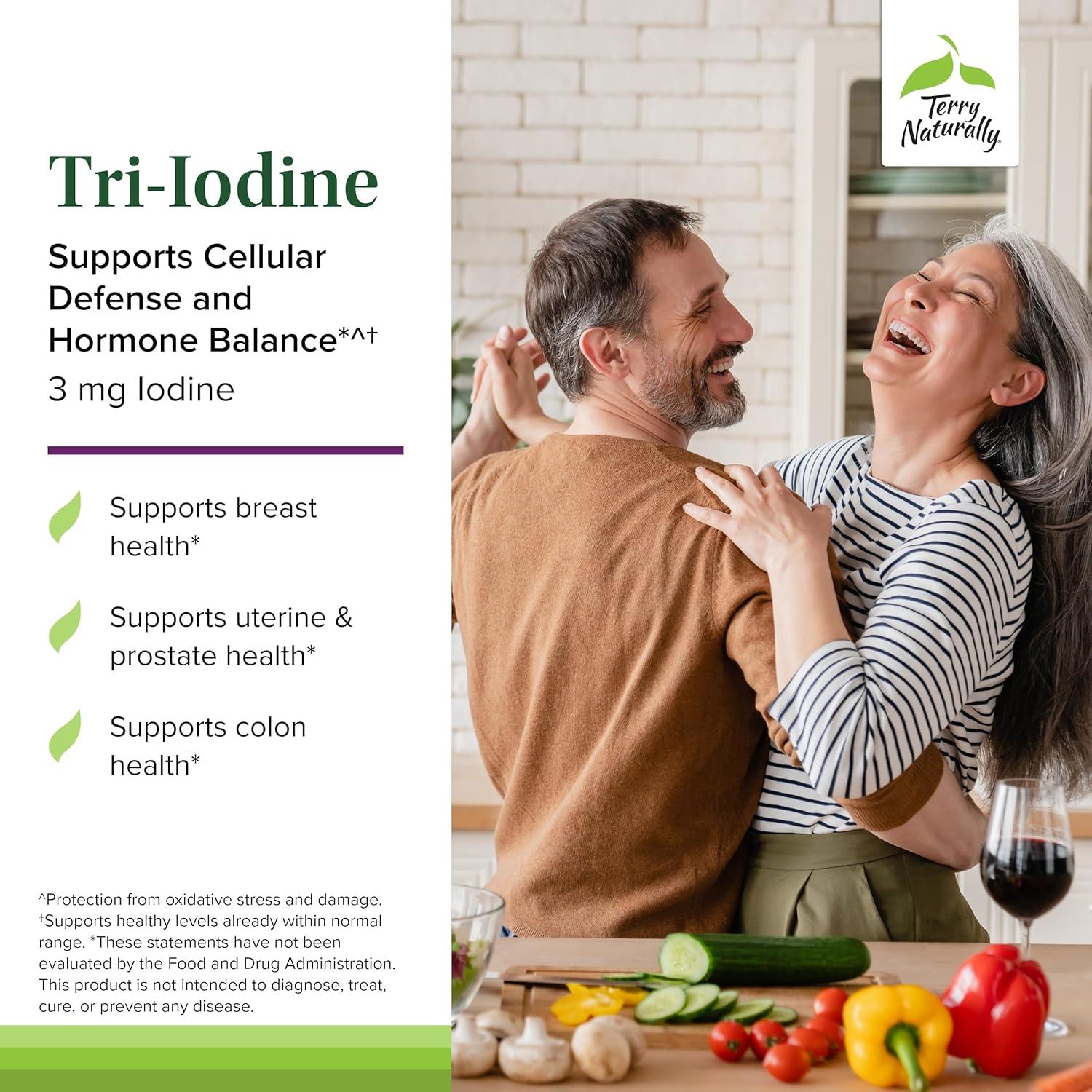 Suplemento Tri-Iodine Terry Naturally 90 cápsulas 3 mg