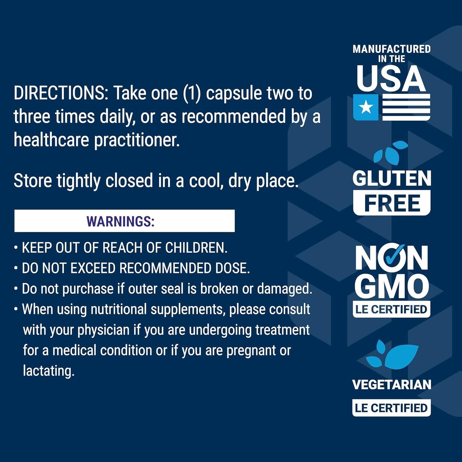 Suplemento de L-Carnosina Life Extension 500mg - 60 Cápsulas Vegetarianas