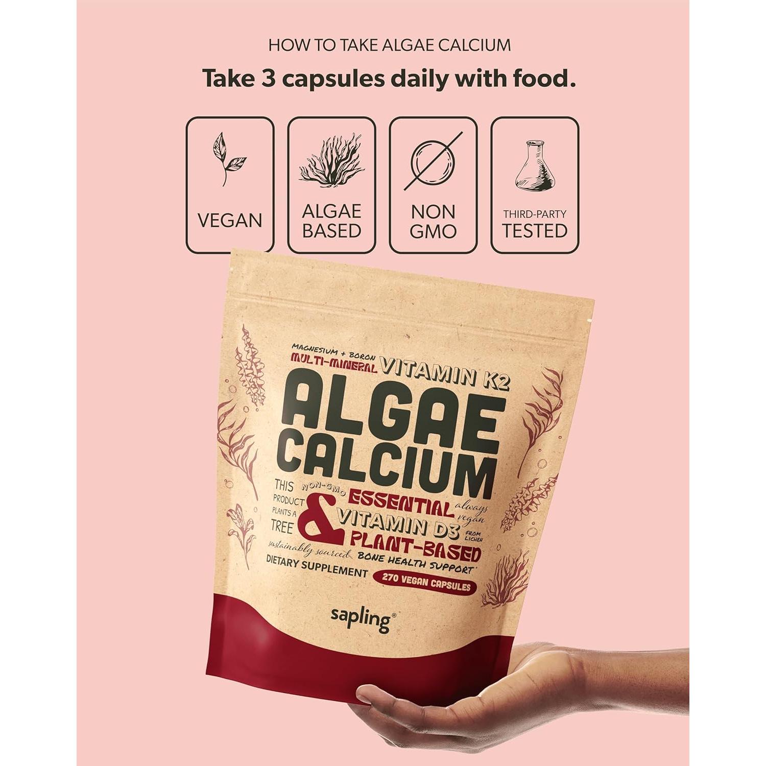 Suplemento Vegano de Calcio We Are Fit 270 Cápsulas con K2 y D3