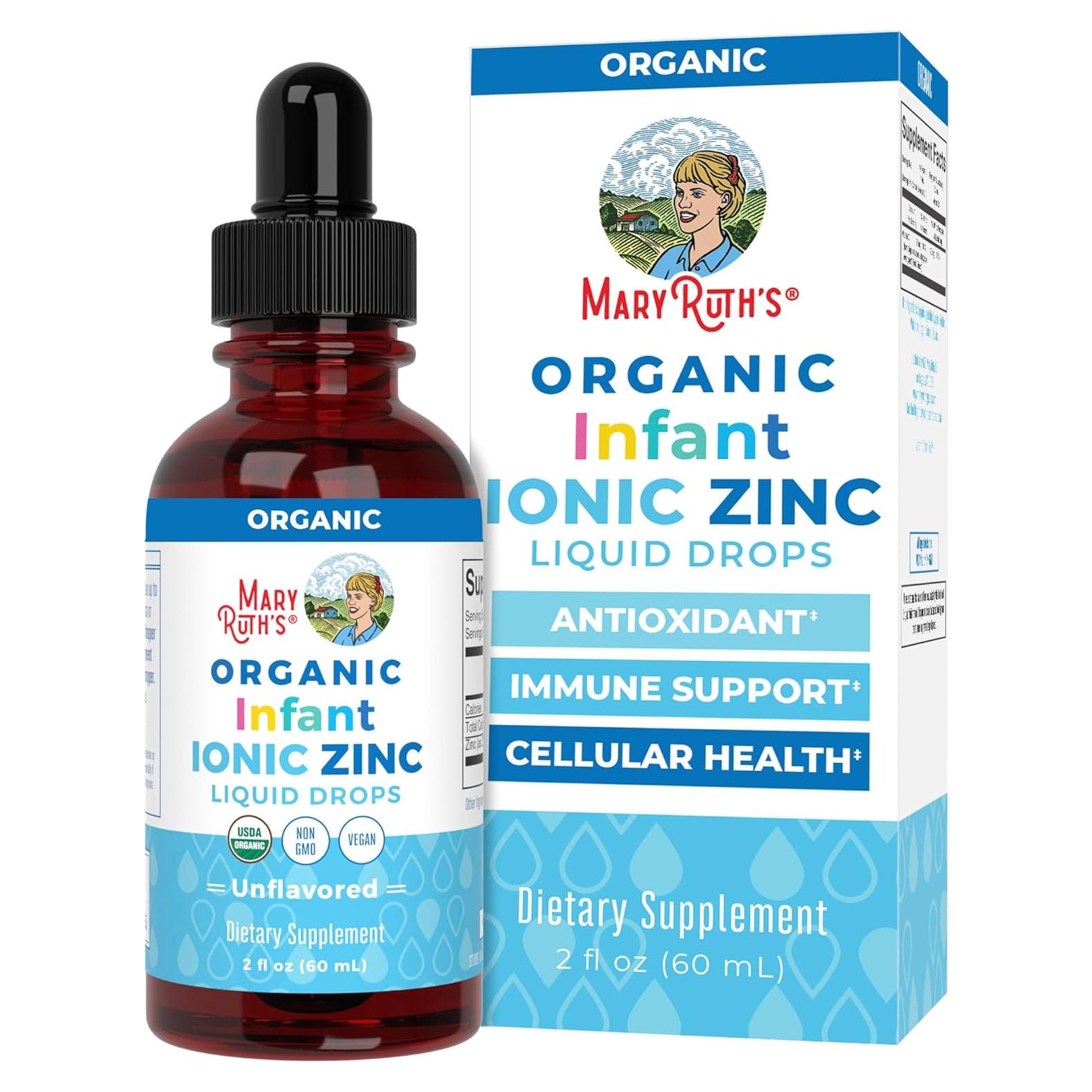 Gotas Líquidas de Zinc Orgánico MaryRuth's para Bebés 59 mL