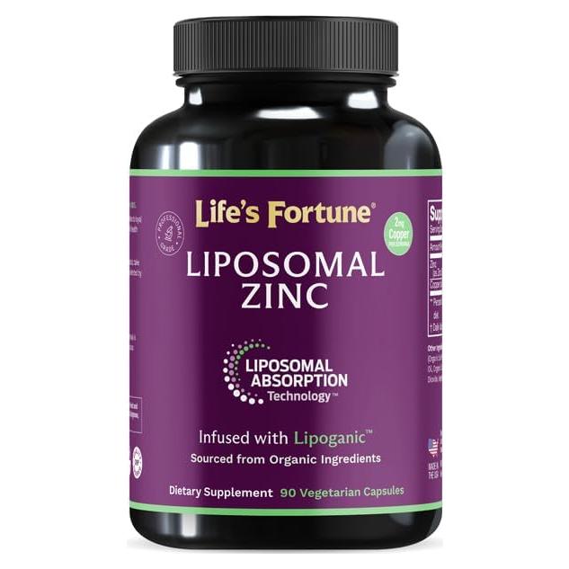 Suplemento de Zinc Liposomal 50mg con Cobre - 90 Cápsulas
