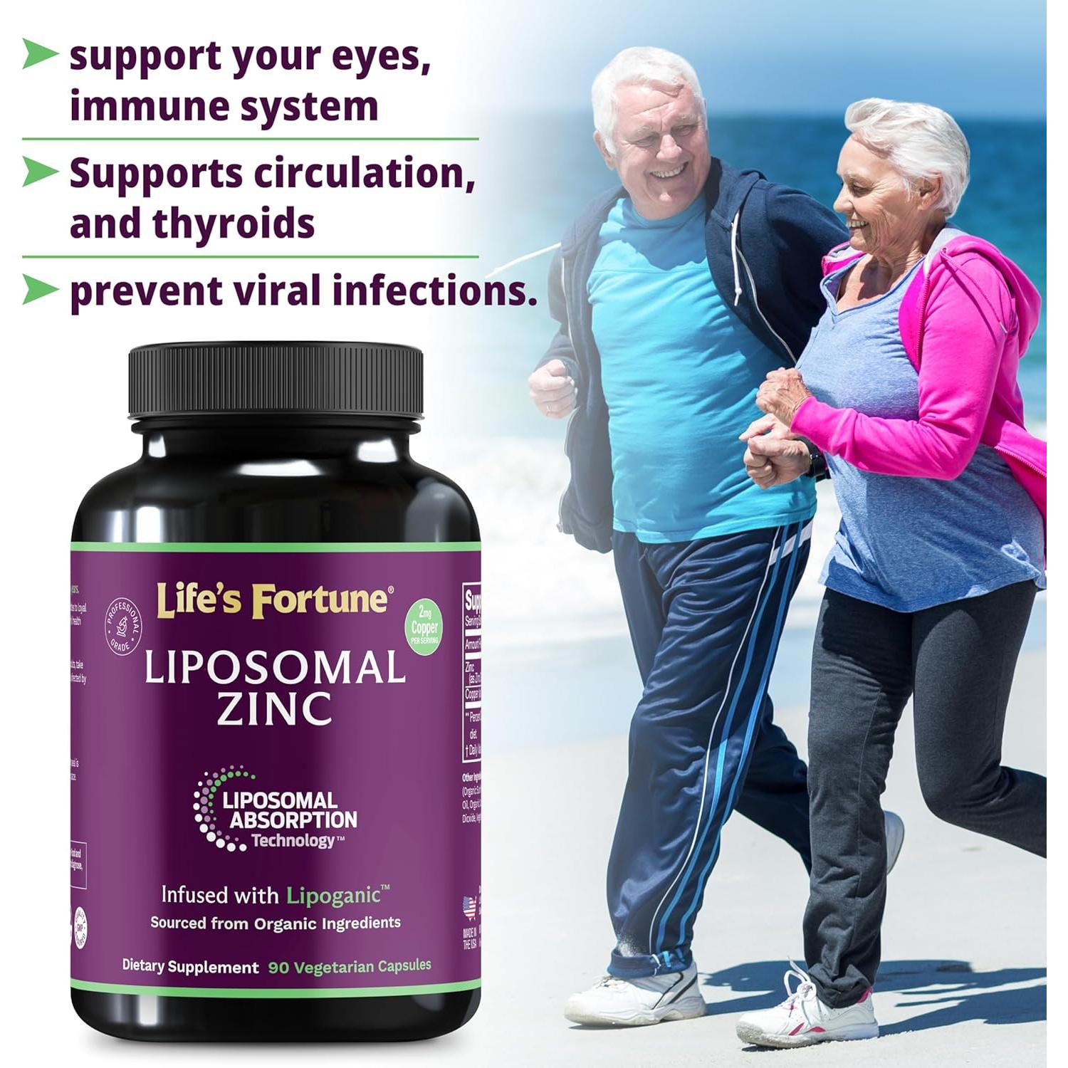 Suplemento de Zinc Liposomal 50mg con Cobre - 90 Cápsulas