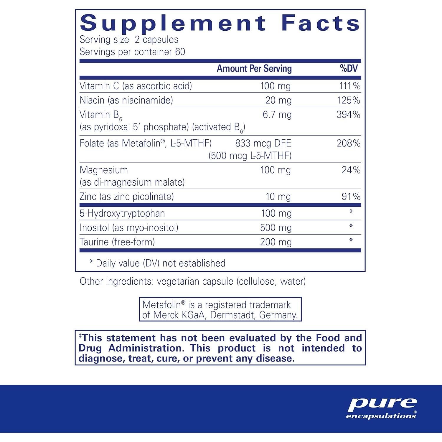 Suplemento Hipoalergénico SeroPlus Pure Encapsulations 120 Cápsulas