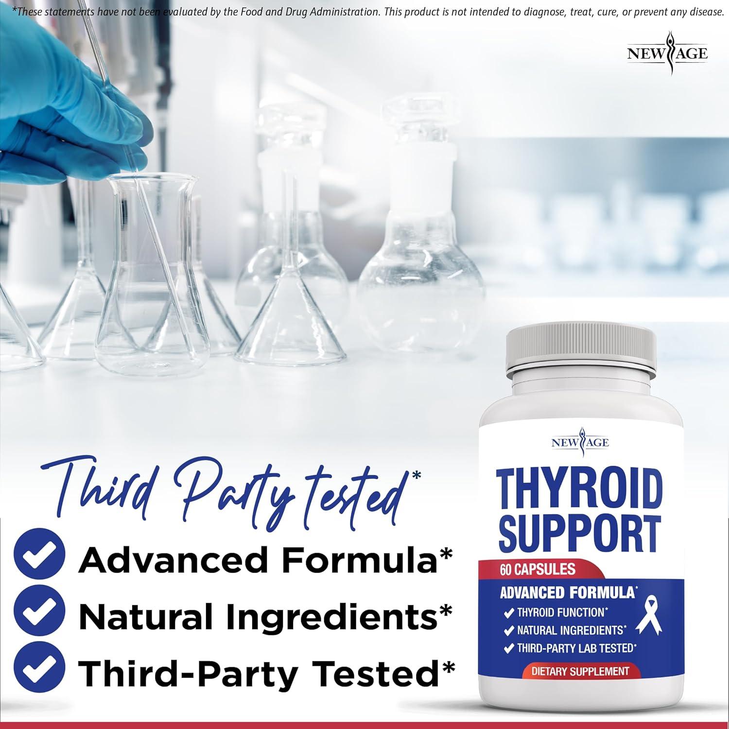 Suplemento de Tiroides New Age con Yodo, Zinc y Ashwagandha - 120 Cápsulas