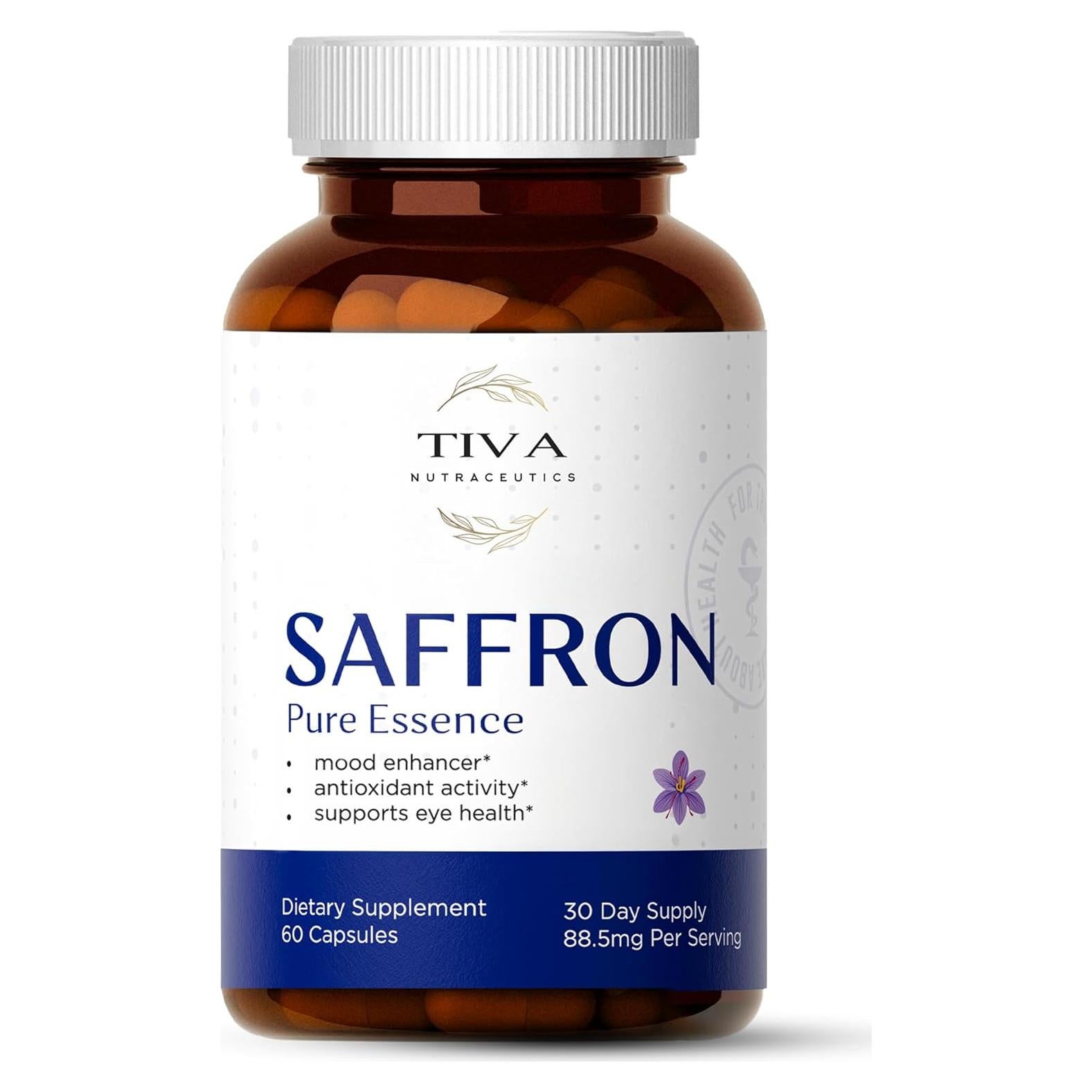 Cápsulas de Azafrán Puro TIVA - 60 Veganas Antioxidantes