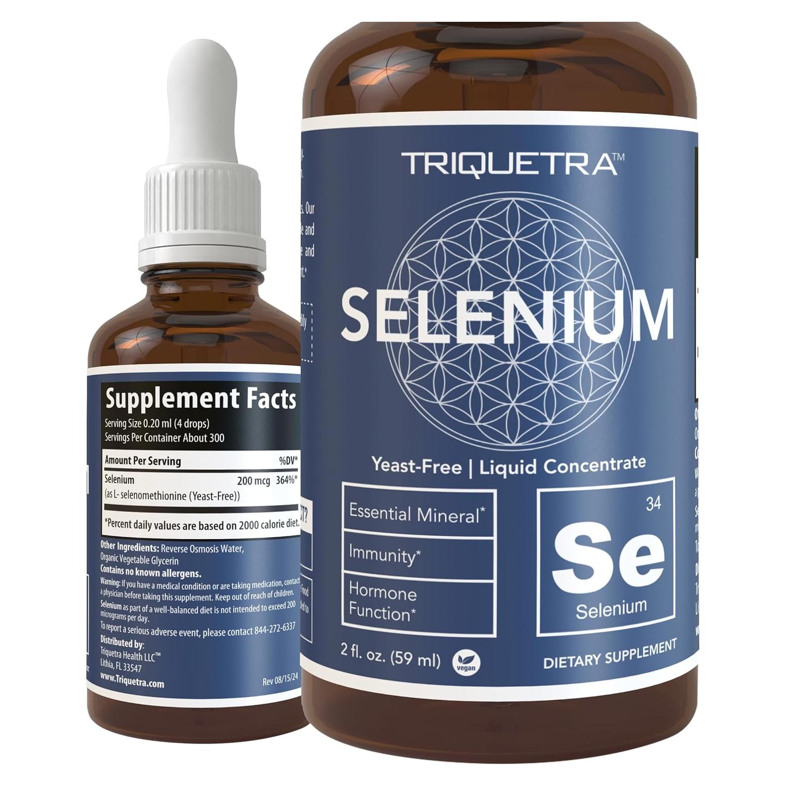 Selenio Líquido Sublingual 200 mcg Triquetra Health 59.15 ml
