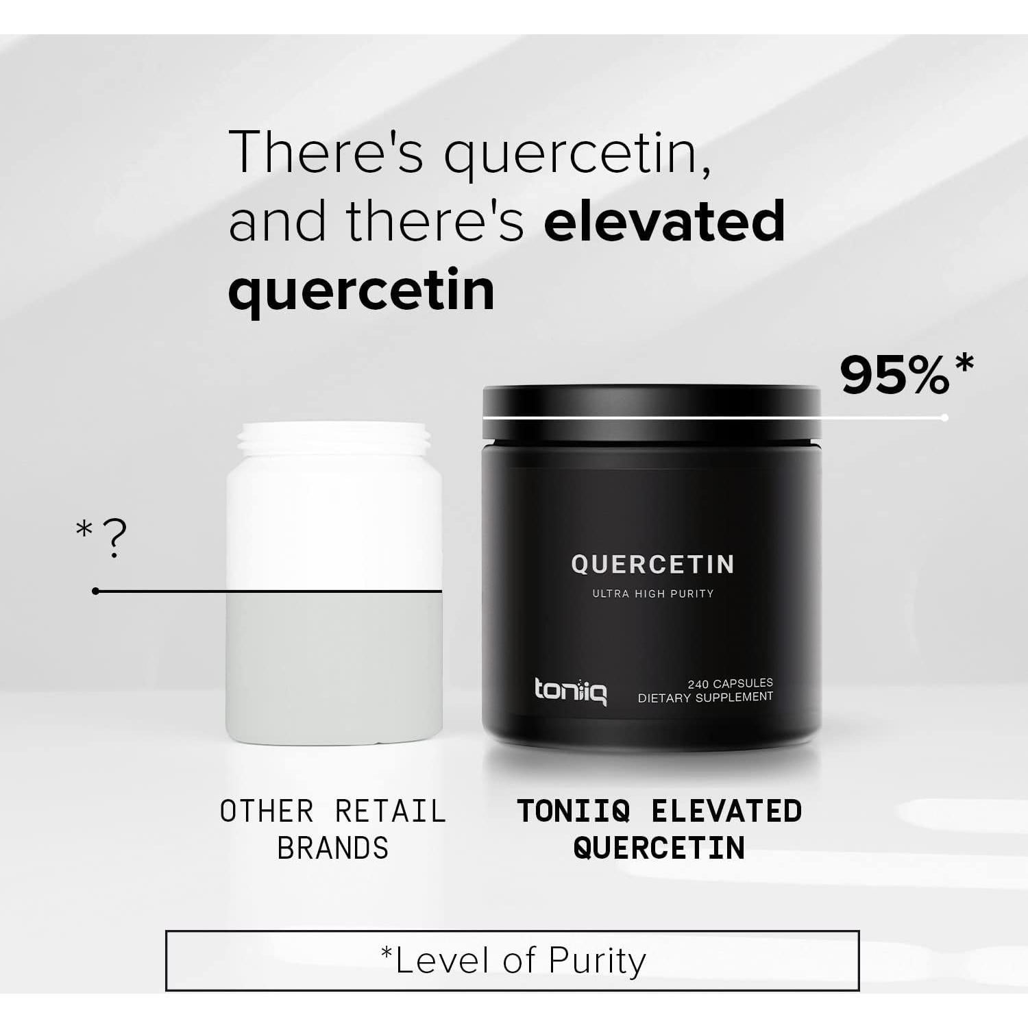 Cápsulas de Quercetina Toniiq 1000mg - 240 Cápsulas Pureza 95%