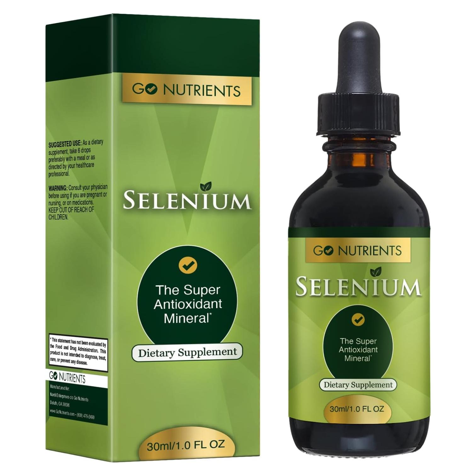 Gotas Líquidas de Selenio Go Nutrients 200 mcg 29.57 ml