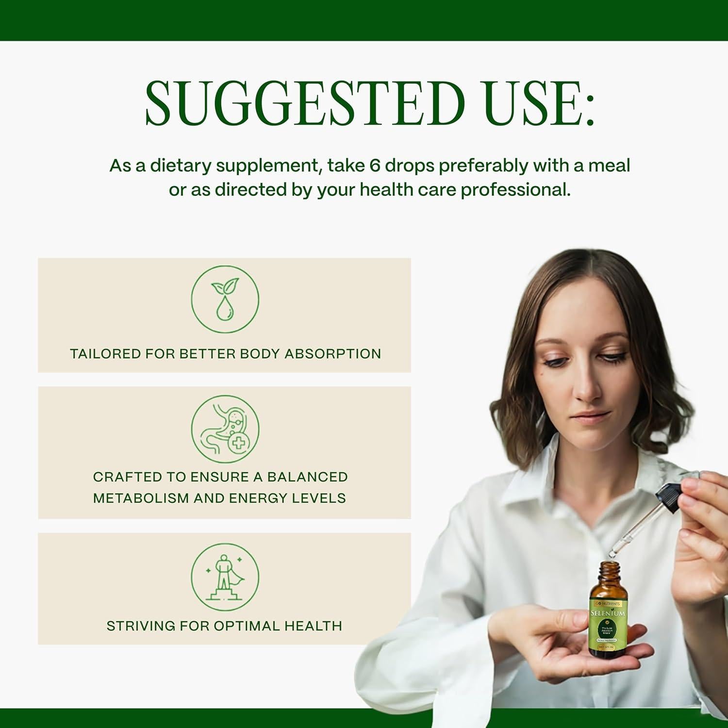 Gotas Líquidas de Selenio Go Nutrients 200 mcg 29.57 ml