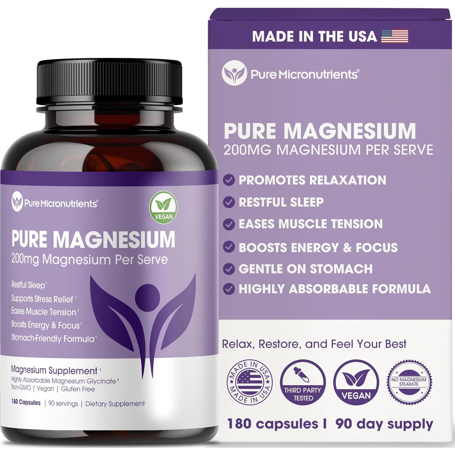 Paquete de Suplementos de Magnesio y Zinc Puro - Micronutrientes