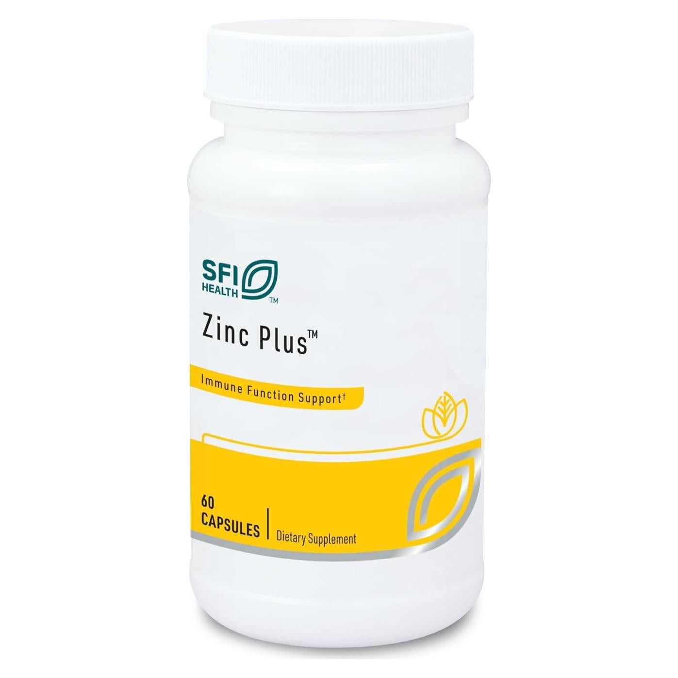Suplemento Inmunológico Klaire Labs Zinc Plus 60 Cápsulas