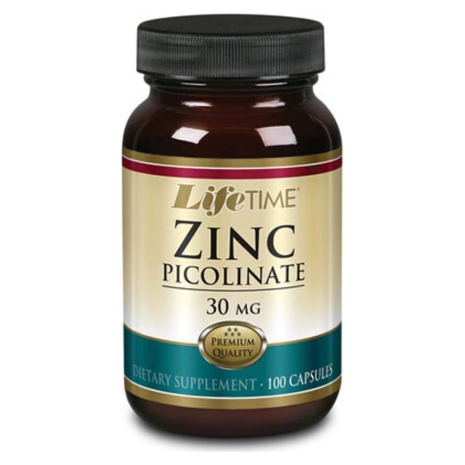 Picolinato de Zinc LifeTime 30 mg 100 Cápsulas Suplemento