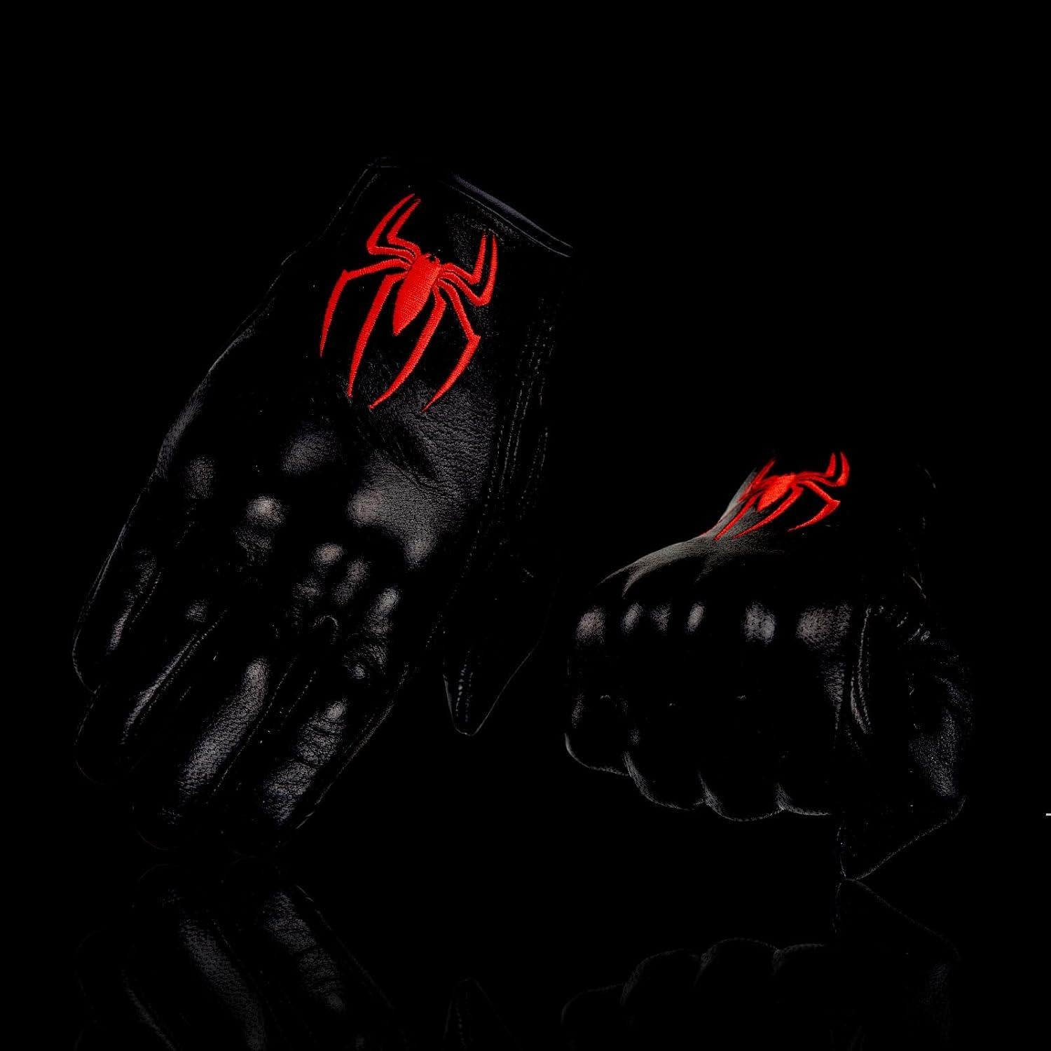 Guantes de Motocicleta Keebik KEEG de Cuero con Calavera