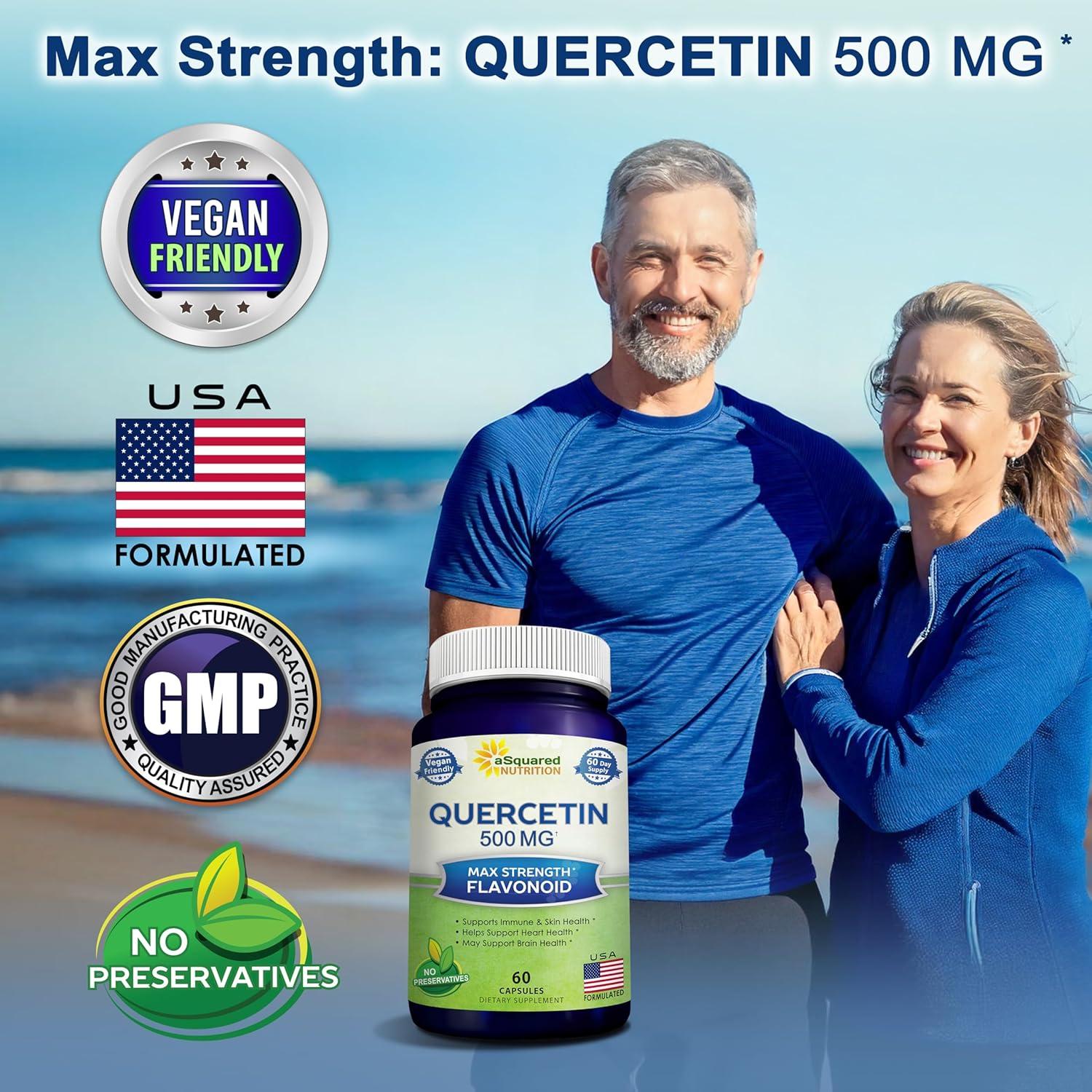 Suplemento de Quercetina aSquared Nutrition 500mg - 60 Cápsulas Veganas