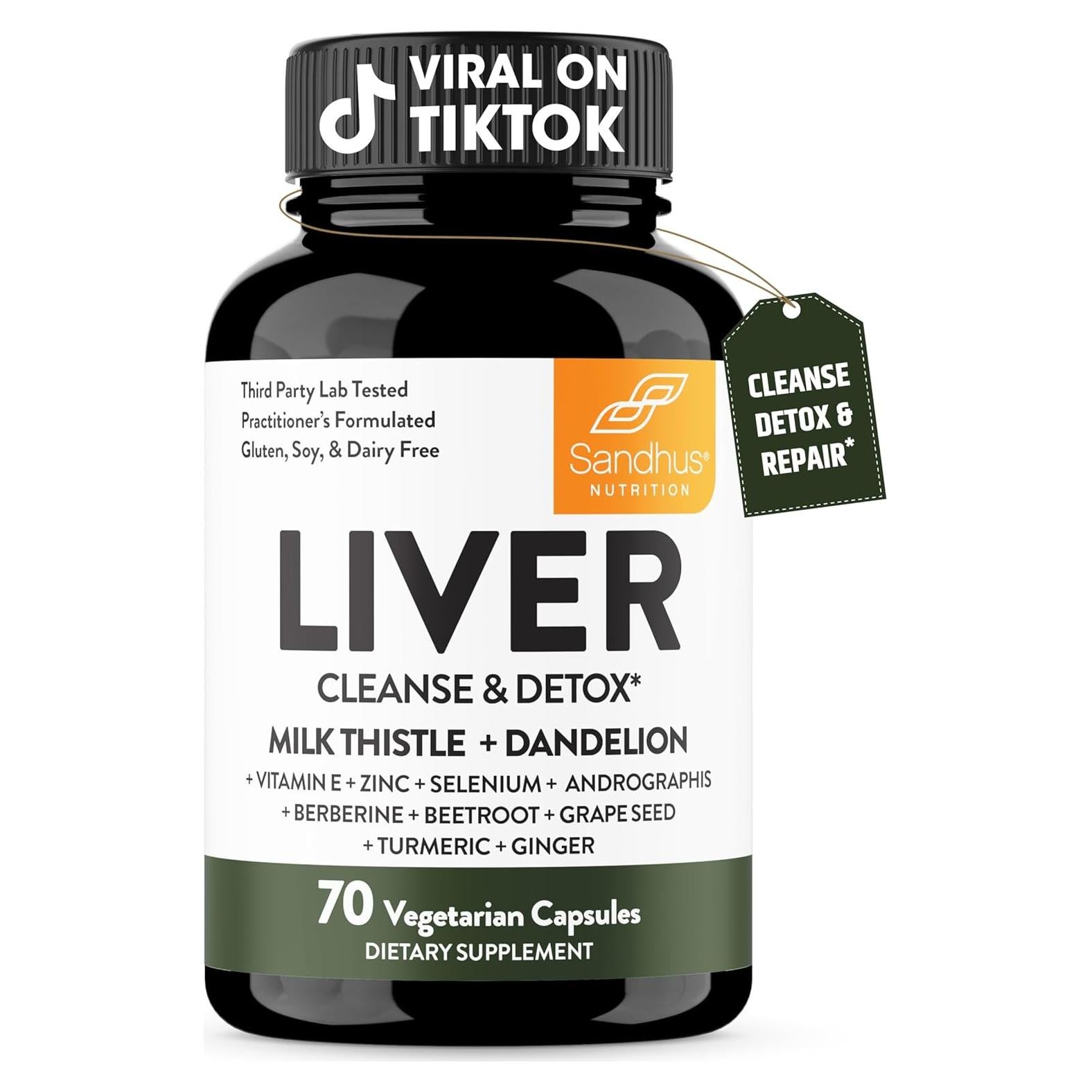 Suplemento Herbal de Limpieza Hepática Sandhu 70 Cápsulas