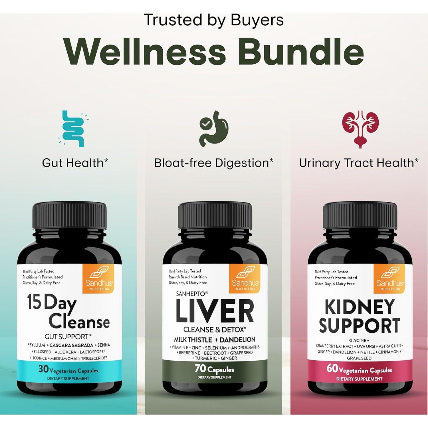 Suplemento Herbal de Limpieza Hepática Sandhu 70 Cápsulas