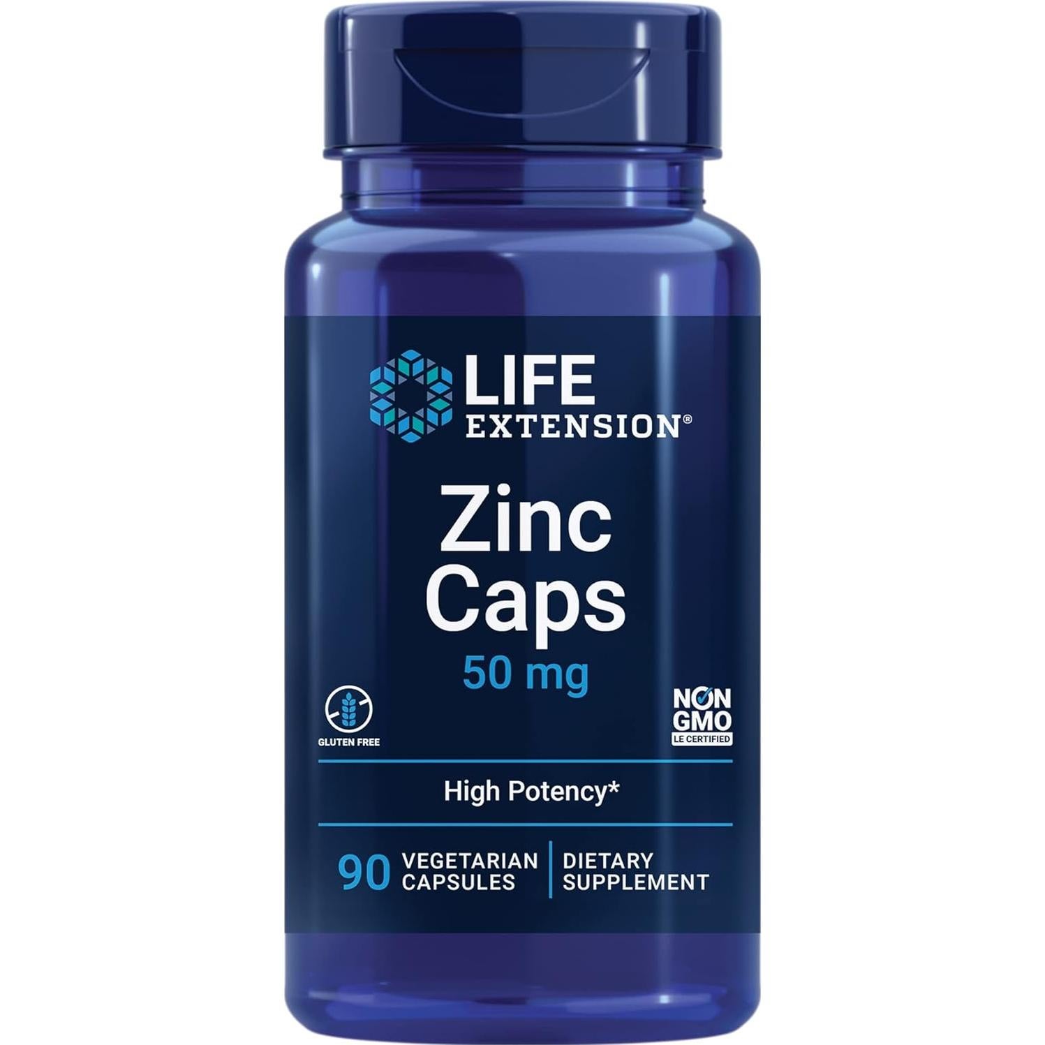Suplemento Multivitamínico Life Extension + Cápsulas de Zinc 50 mg