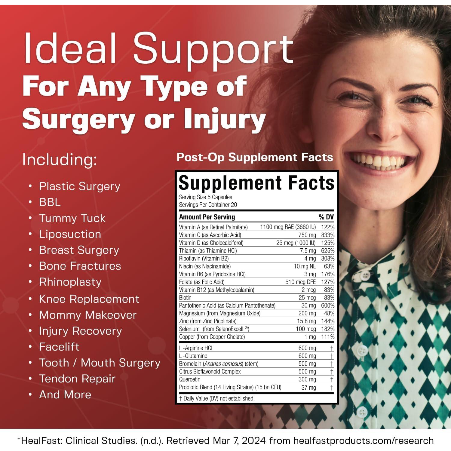 Suplemento de Recuperación Post-Cirugía HealFast 183g