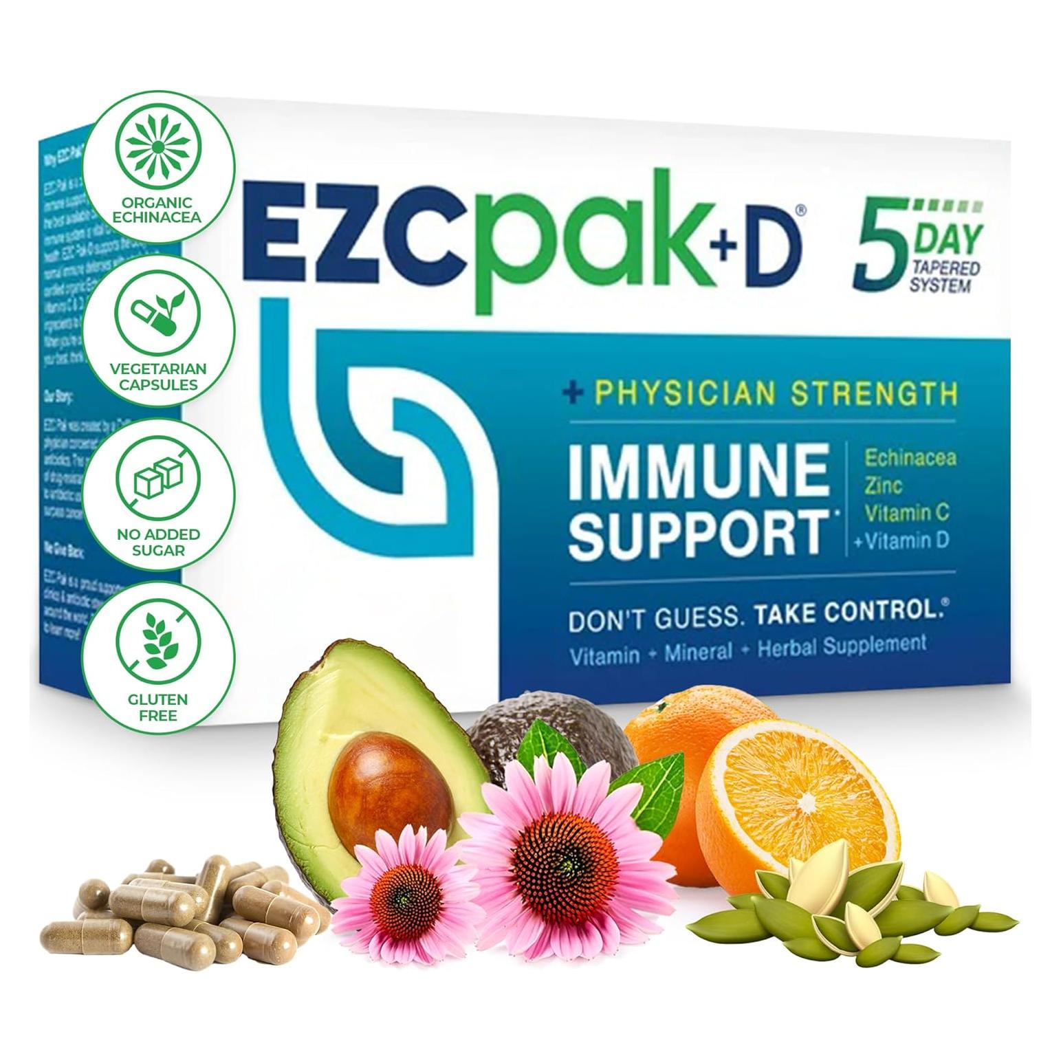EZC Pak Suplemento Inmunológico 5 Días - Equinácea, Zinc, Vitamina C