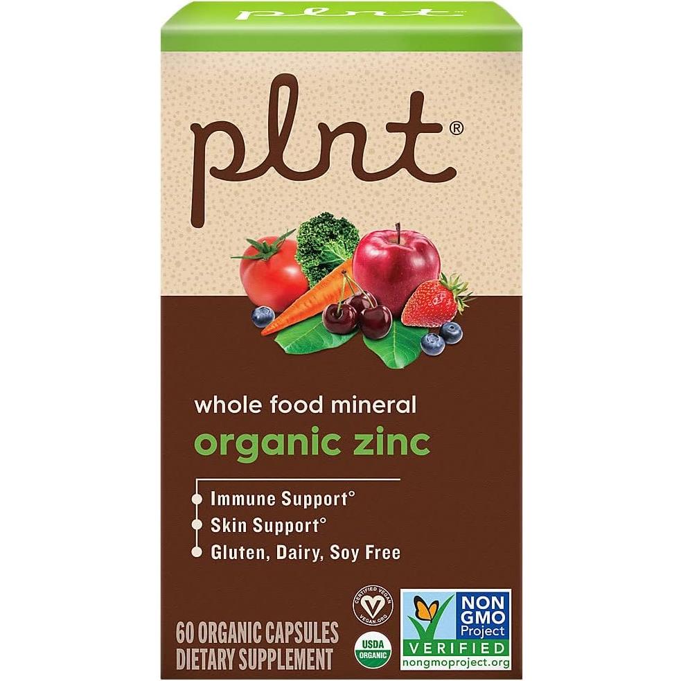 Zinc Orgánico plnt 30mg 60 Cápsulas Veganas para Inmunidad