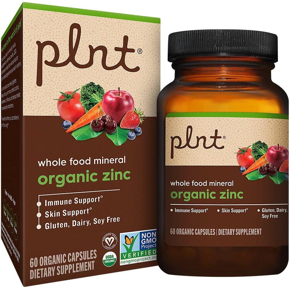 Zinc Orgánico plnt 30mg 60 Cápsulas Veganas para Inmunidad