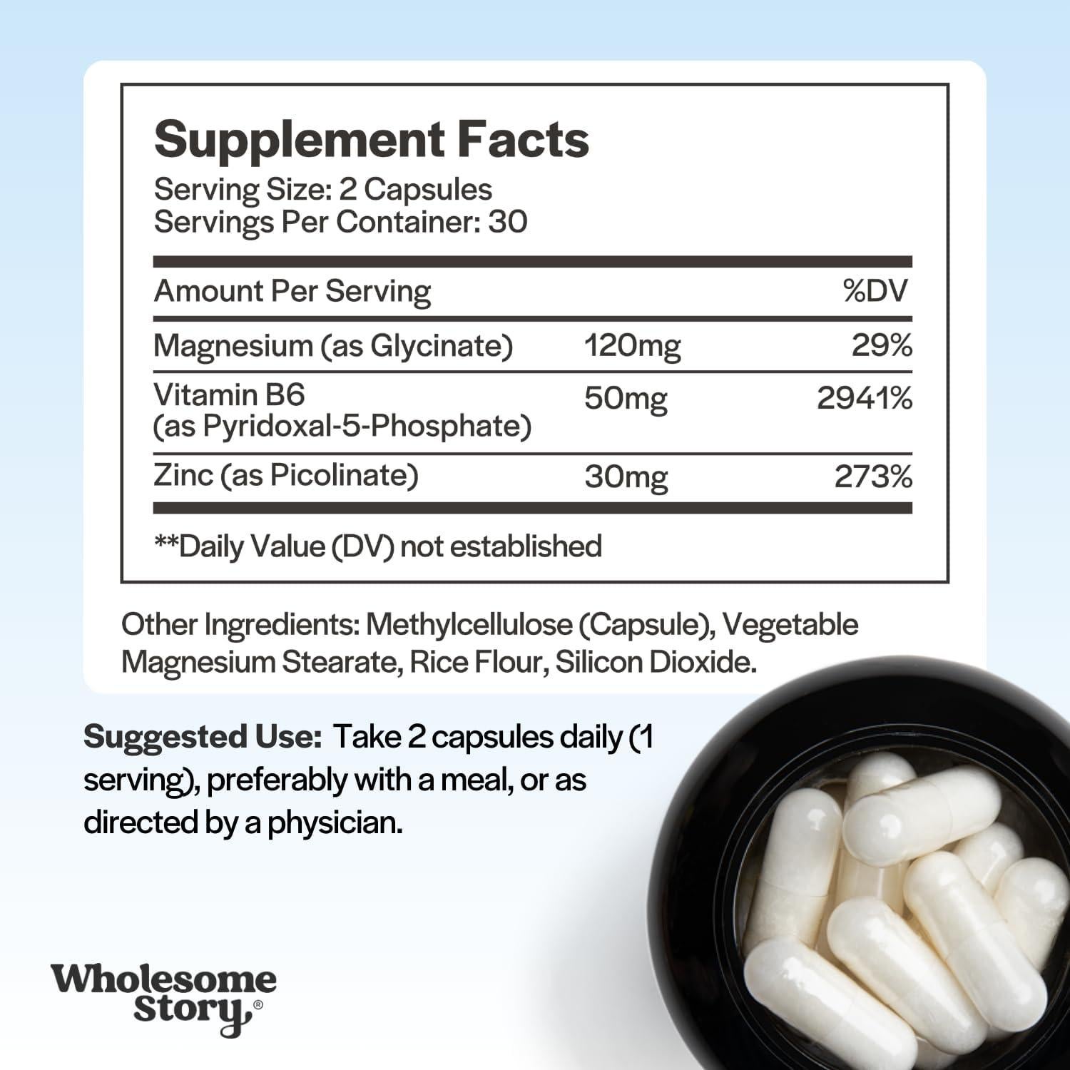 Suplemento de Picolinato de Zinc y Glicinato de Magnesio 60 Cápsulas