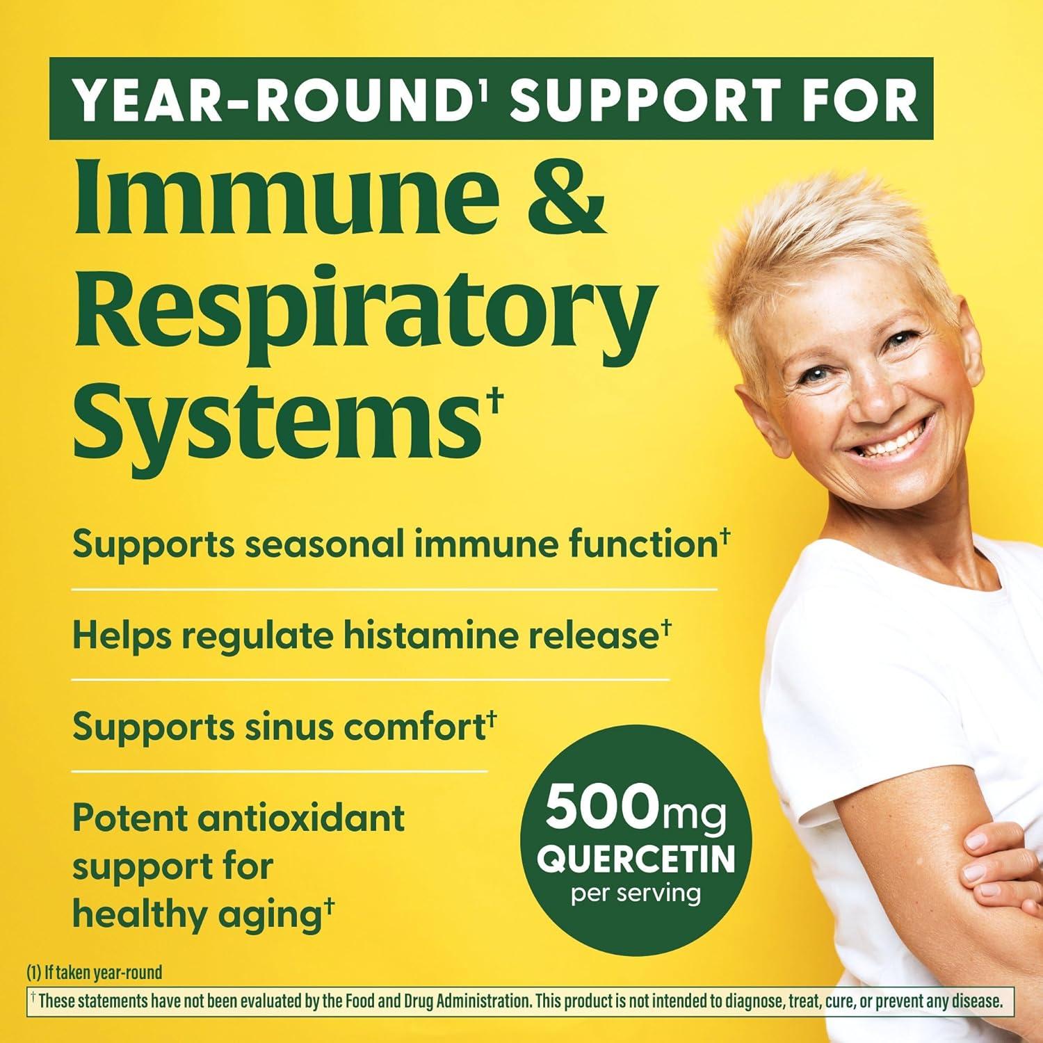 Suplemento Inmunológico MegaFood Quercetina 500mg con Bromelina - 60 Cápsulas Veganas