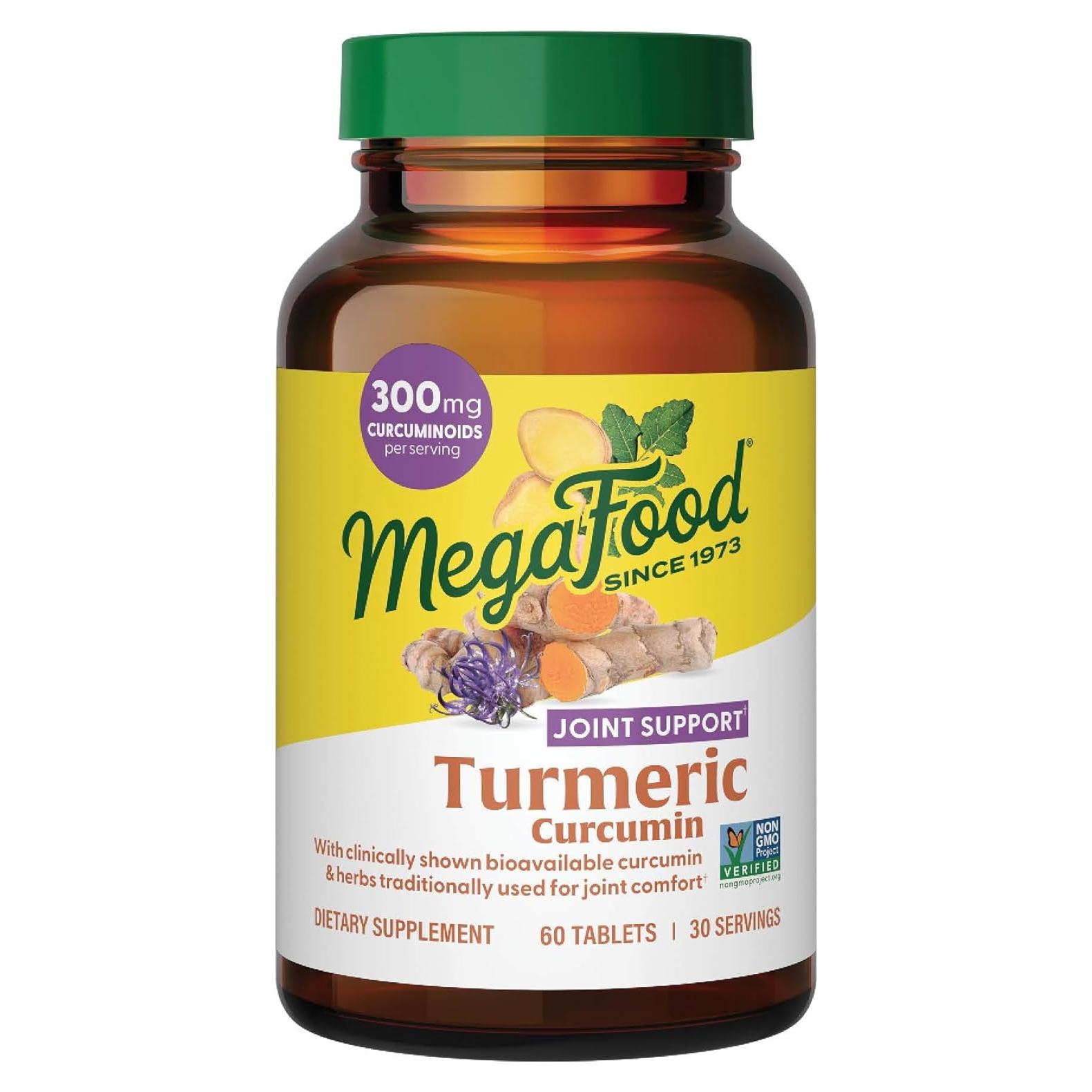 MegaFood Cúrcuma Curcumina Extra Fuerte 60 Tabletas Veganas