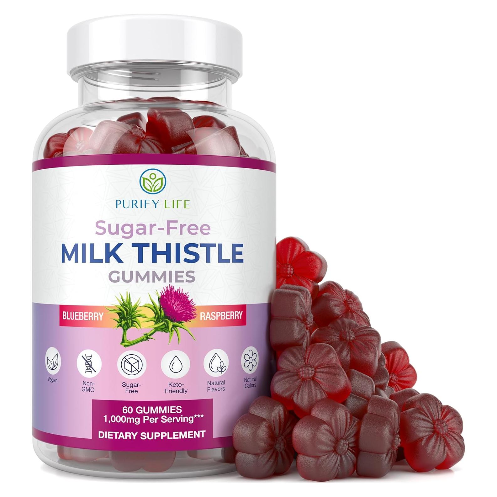 Gomitas de Cardo Mariano Sin Azúcar Purify Life 1000mg