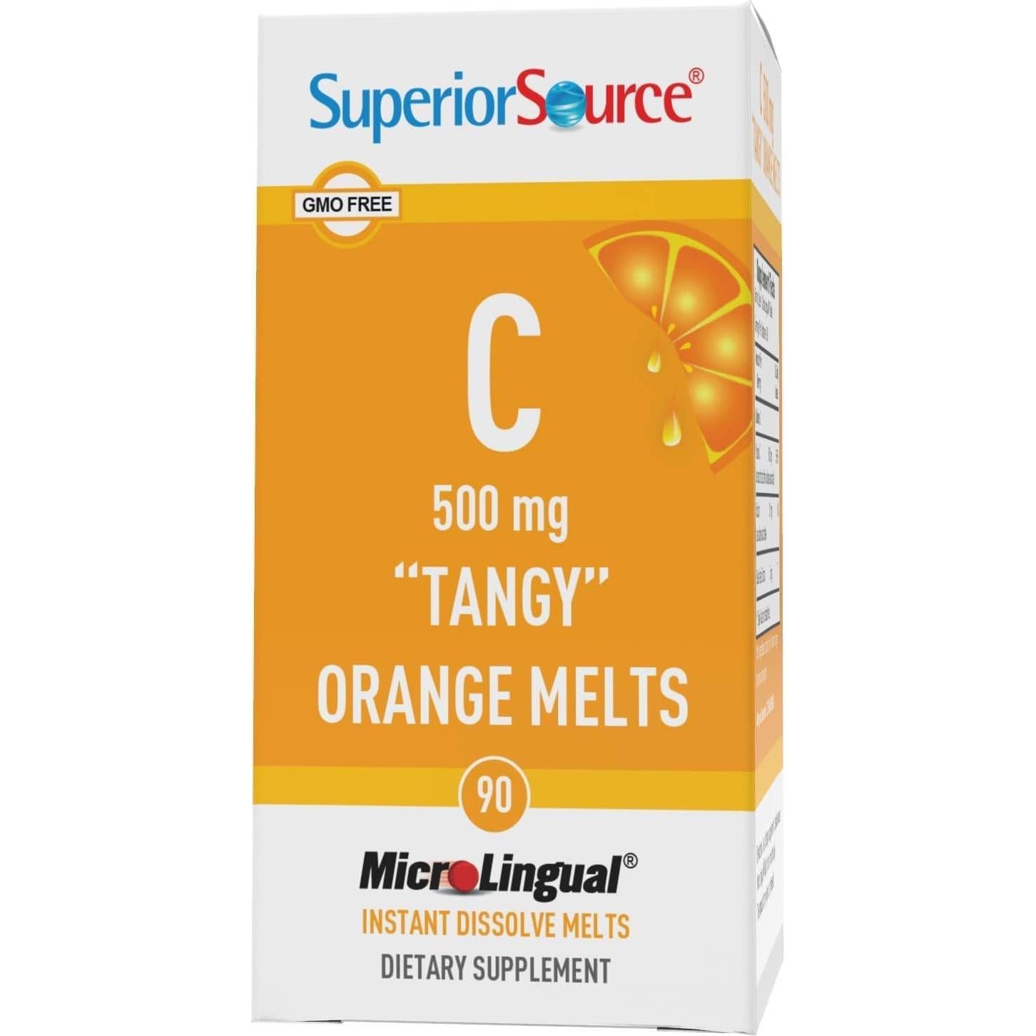Vitamina C 500 mg Superior Source Naranja Ácida - 90 Tabletas Sublinguales