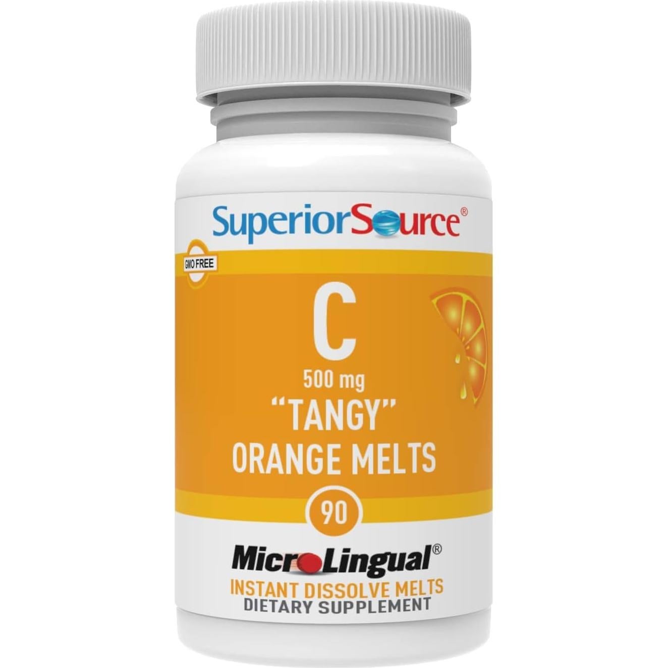 Vitamina C 500 mg Superior Source Naranja Ácida - 90 Tabletas Sublinguales