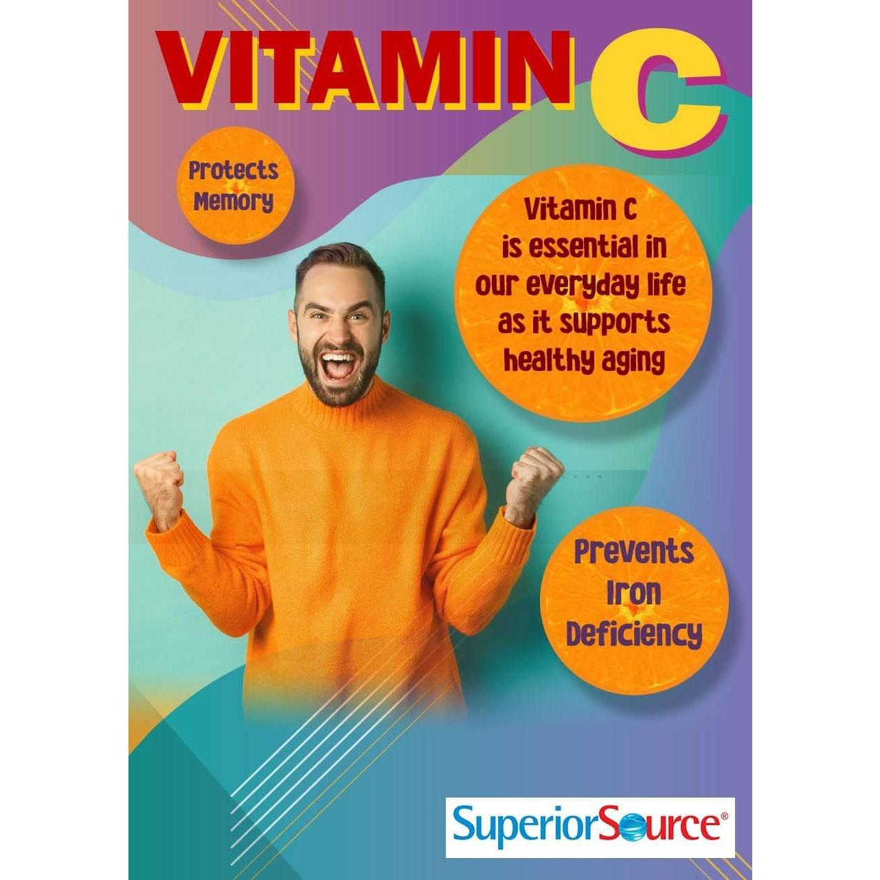 Vitamina C 500 mg Superior Source Naranja Ácida - 90 Tabletas Sublinguales