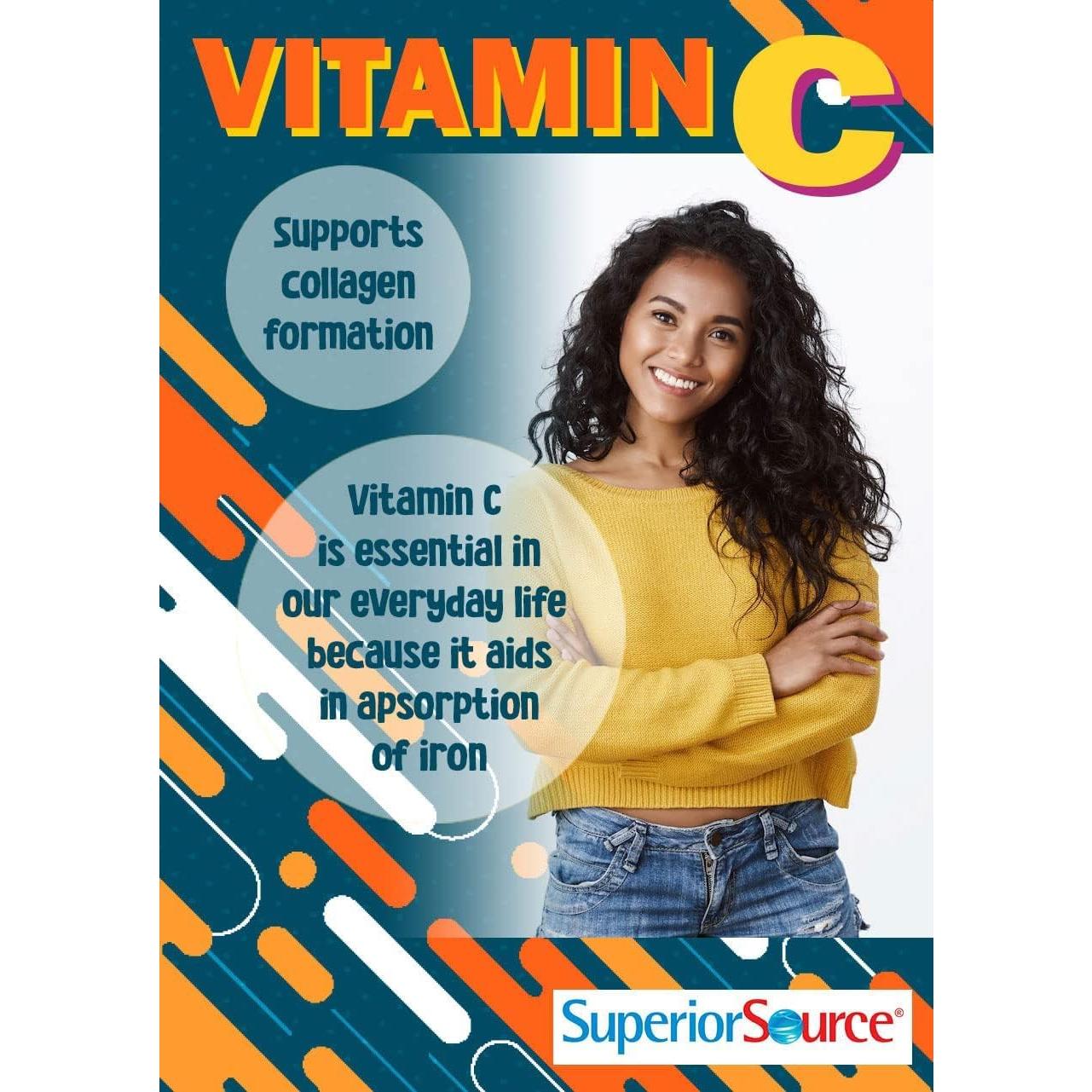 Vitamina C 500 mg Superior Source Naranja Ácida - 90 Tabletas Sublinguales