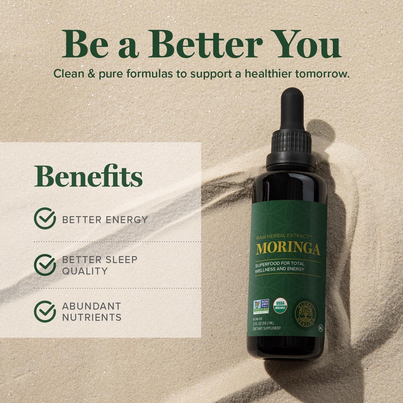 Extracto Líquido de Moringa Orgánica Global Healing 59 ml