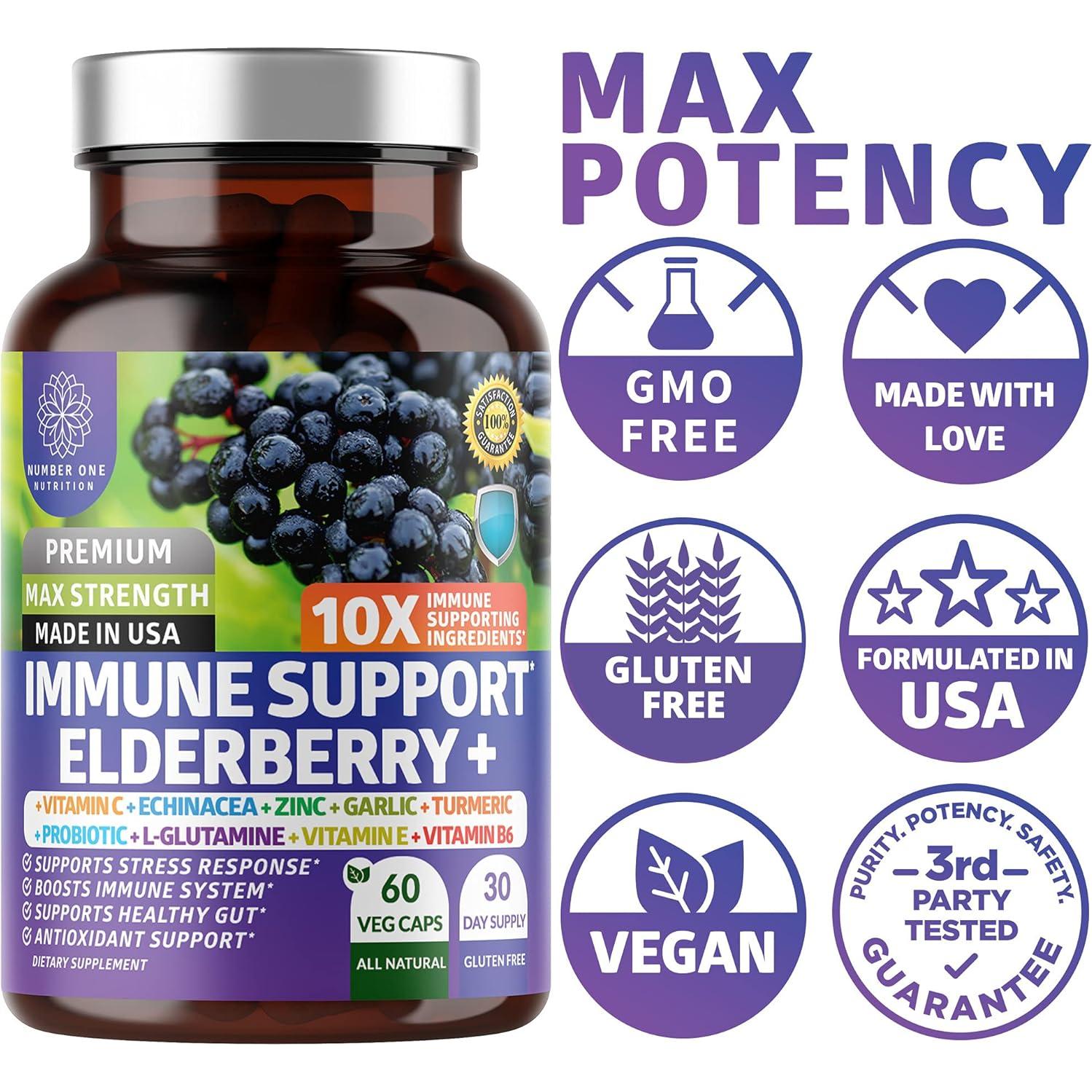 Suplemento Inmunológico 10 en 1 Number One Nutrition 60 Cápsulas