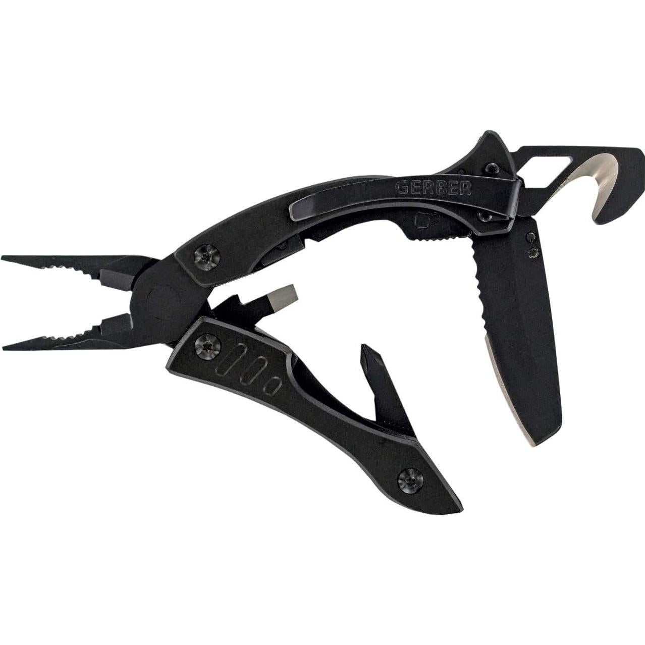 Cuchillo Multitool Gerber Gear Crucial 6 en 1 Negro