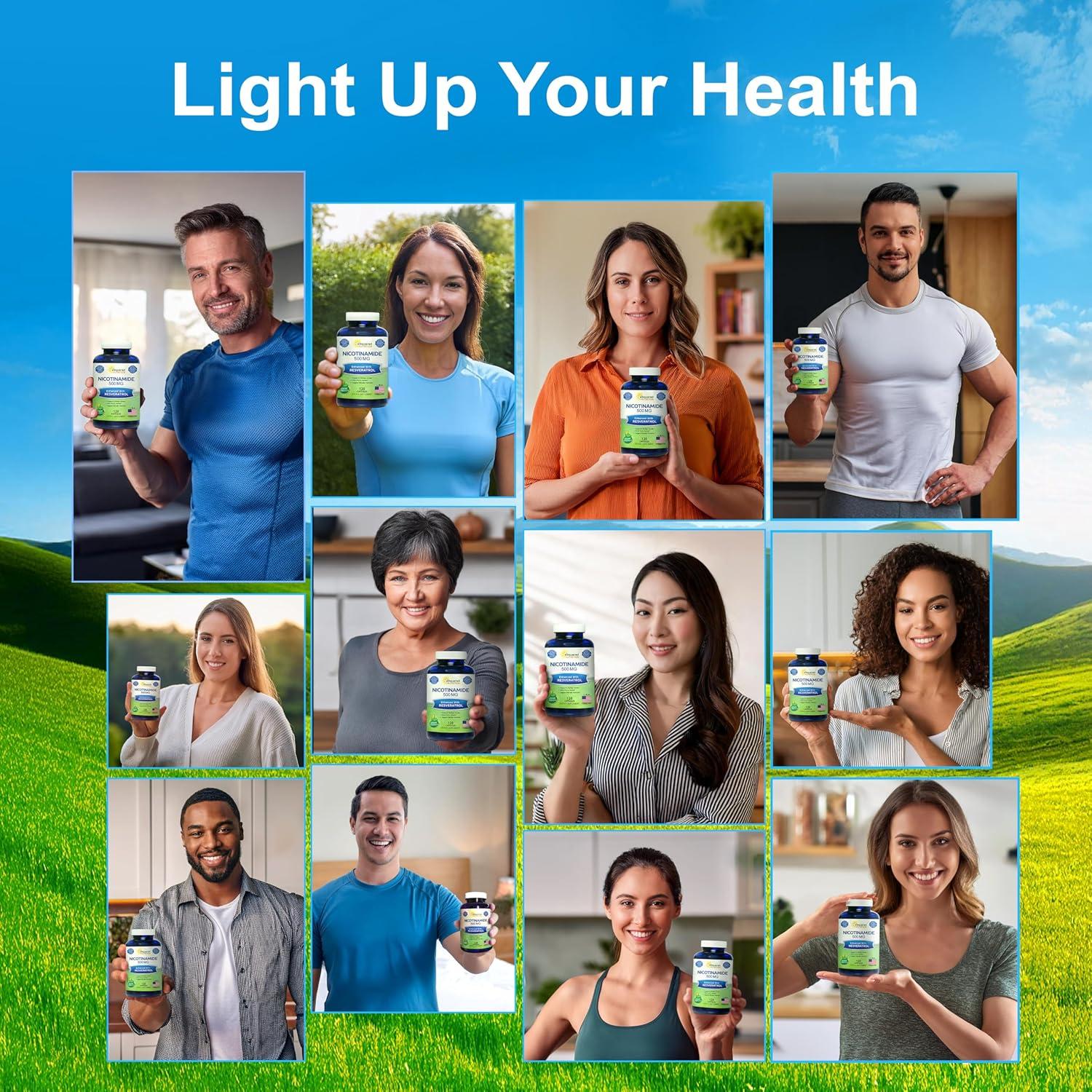 Nicotinamida 500mg con Resveratrol 100mg - 120 Cápsulas Veganas